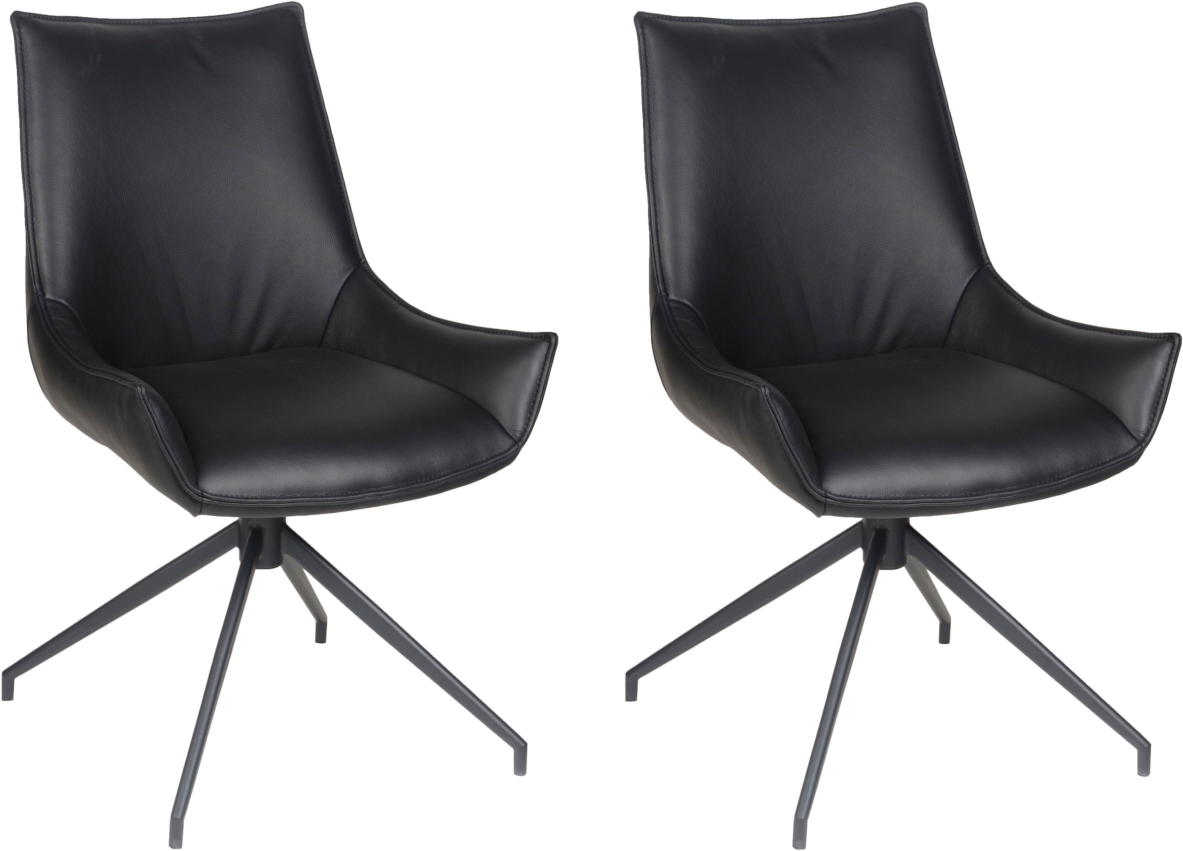 HOME AFFAIRE Esszimmerstuhl »Firenze« (Set) 2 Stk.Drehstuhl Firenze black black + schwarz