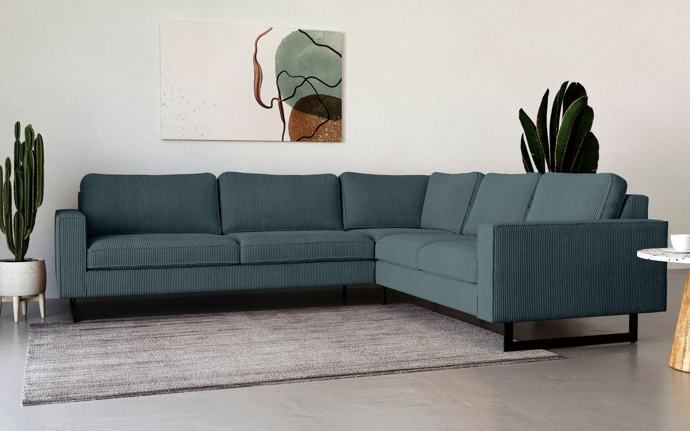 Places of Style Ecksofa »Pinto, XXL, 250/290 cm, langer Schenkel, Ottomane« günstig online kaufen