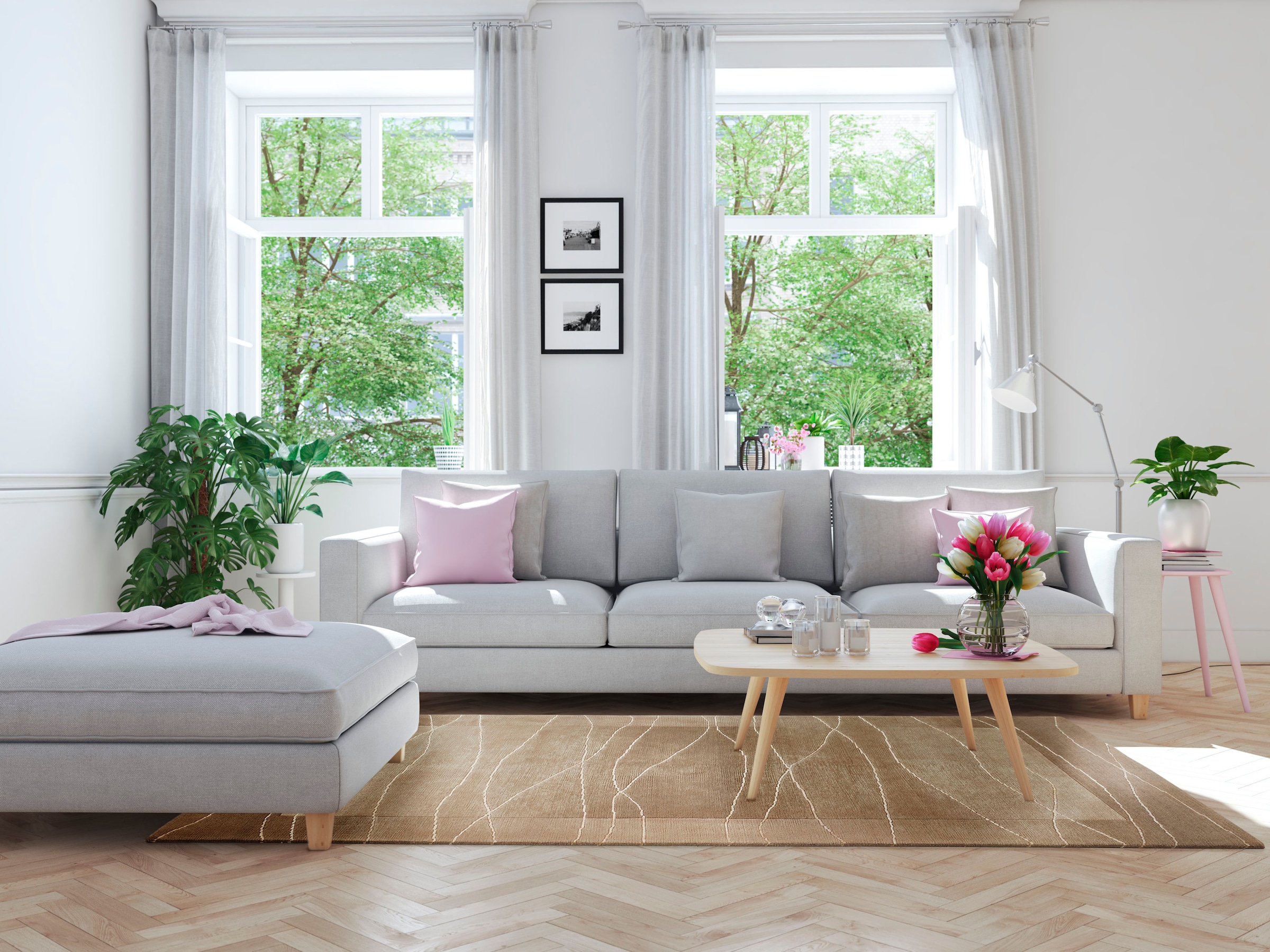 LUXOR living Wollteppich »Lineo«, rechteckig, 14 mm Höhe, Nepalteppich, reine Wolle, handgeknüpft, mit Bordüre