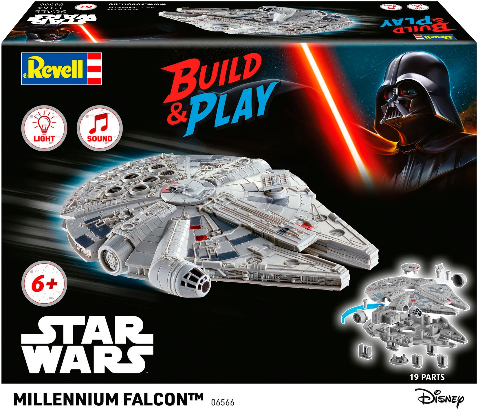 Revell® Modellbausatz »Build&Play, Star Wars Millennium Falcon« mit Licht & Sound