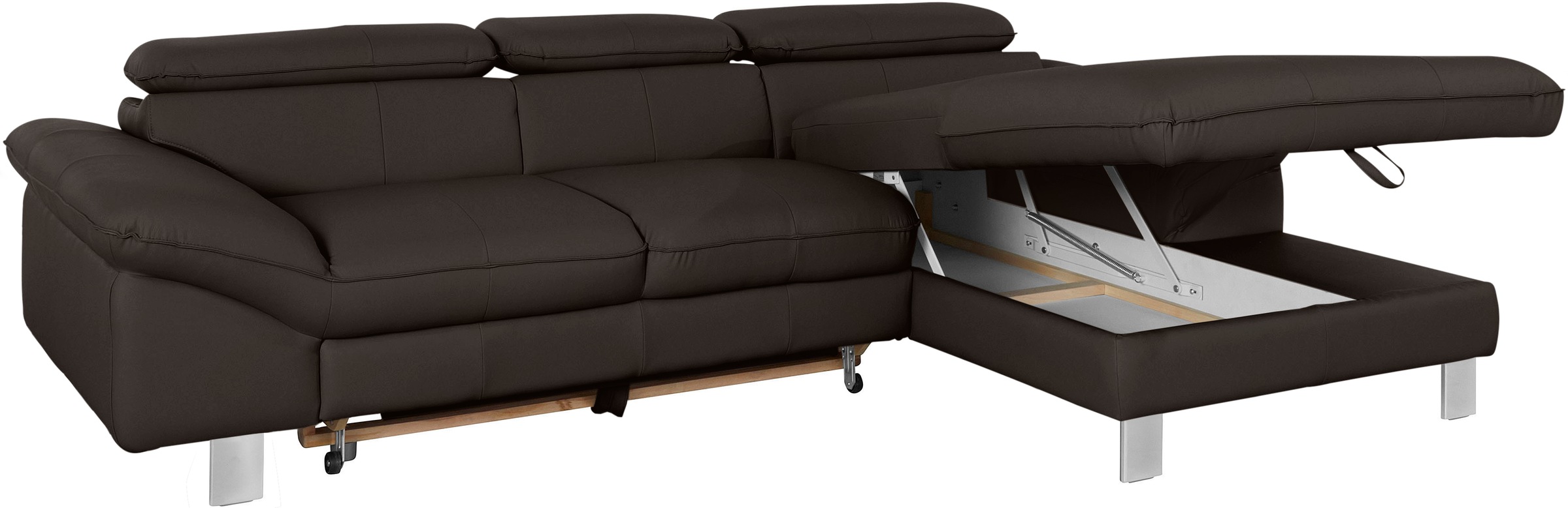 COTTA Ecksofa Driver, mit Kopfteilverstellung, wahlweise mit Bettfunktion