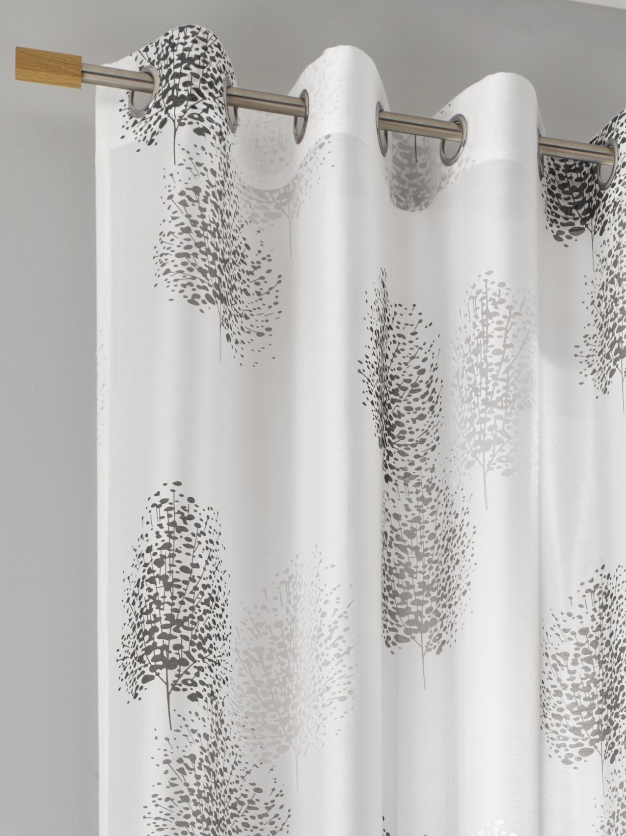 Kutti Vorhang »Belinda«, (1 St.), Gardine, halbtransparent, Ausbrenner, bedruckt, Viskose-Polyester