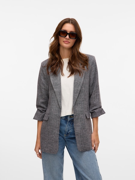 Vero Moda Longblazer »Vmfrida Ls Regular Blazer Noos« Ohne Verschluss Und Mit Gerafften 3/4 Arm