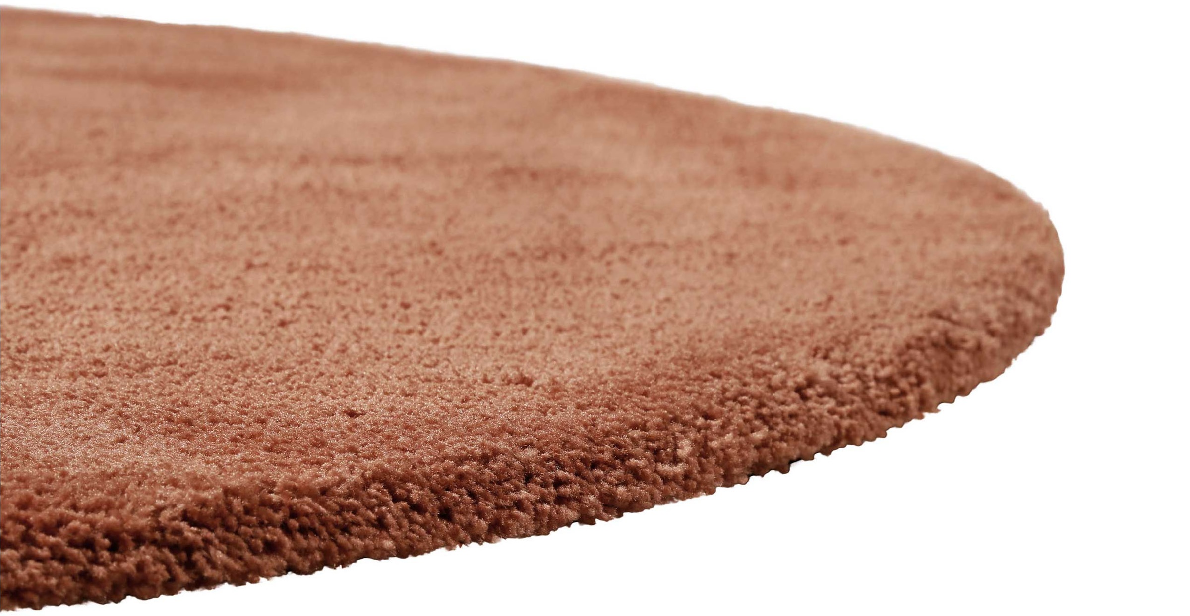 Homie Living Teppich »Pisa«, rund, 25 mm Höhe, Hochflor, Microfaser, uni, weich, Shaggy, Wohnzimmer, Schlafzimmer