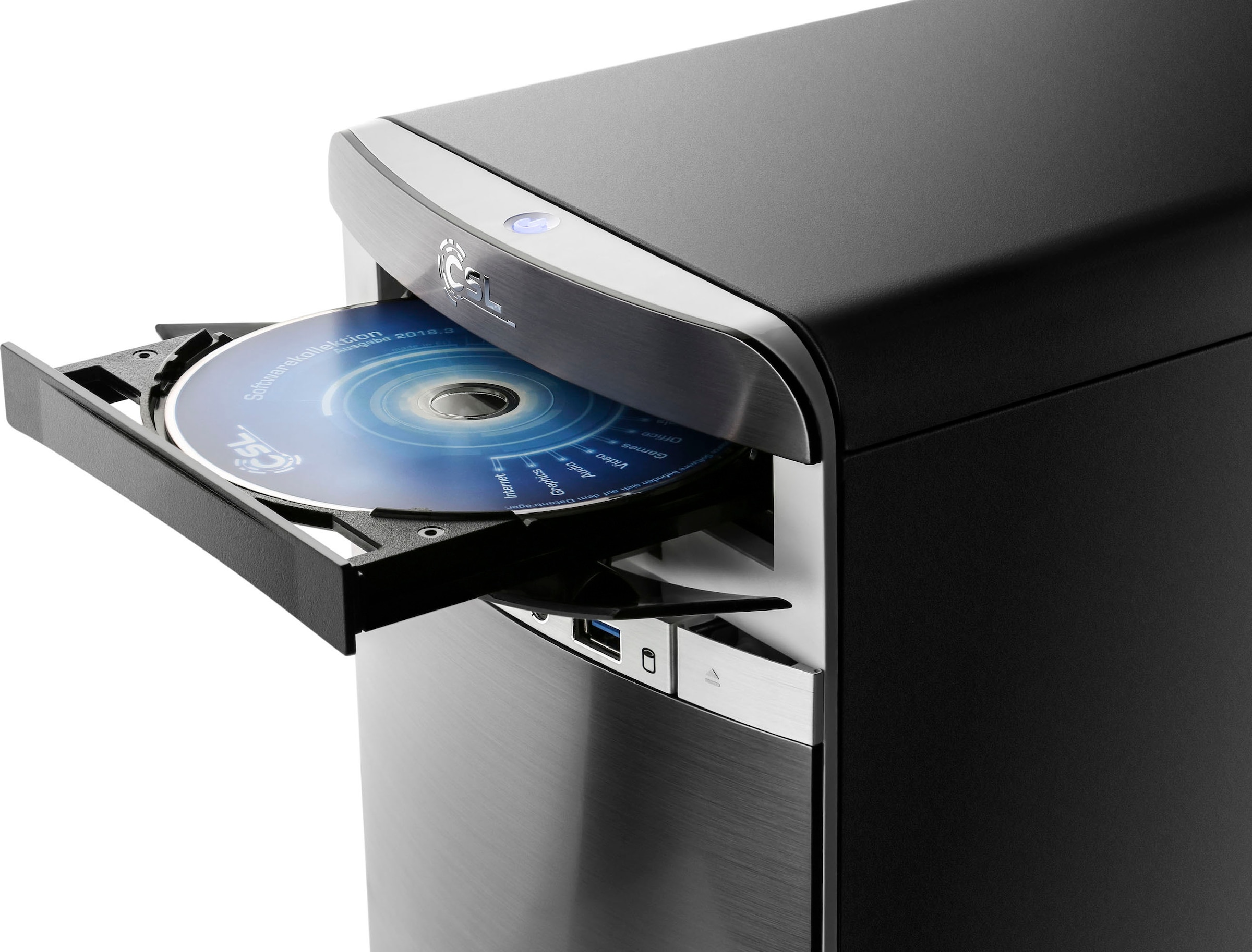 CSL Gaming-PC-Komplettsystem »Sprint V28988« 24 ″ AMD Ryzen 3 Radeon Vega 8 8 GB RAM 500 GB SSD