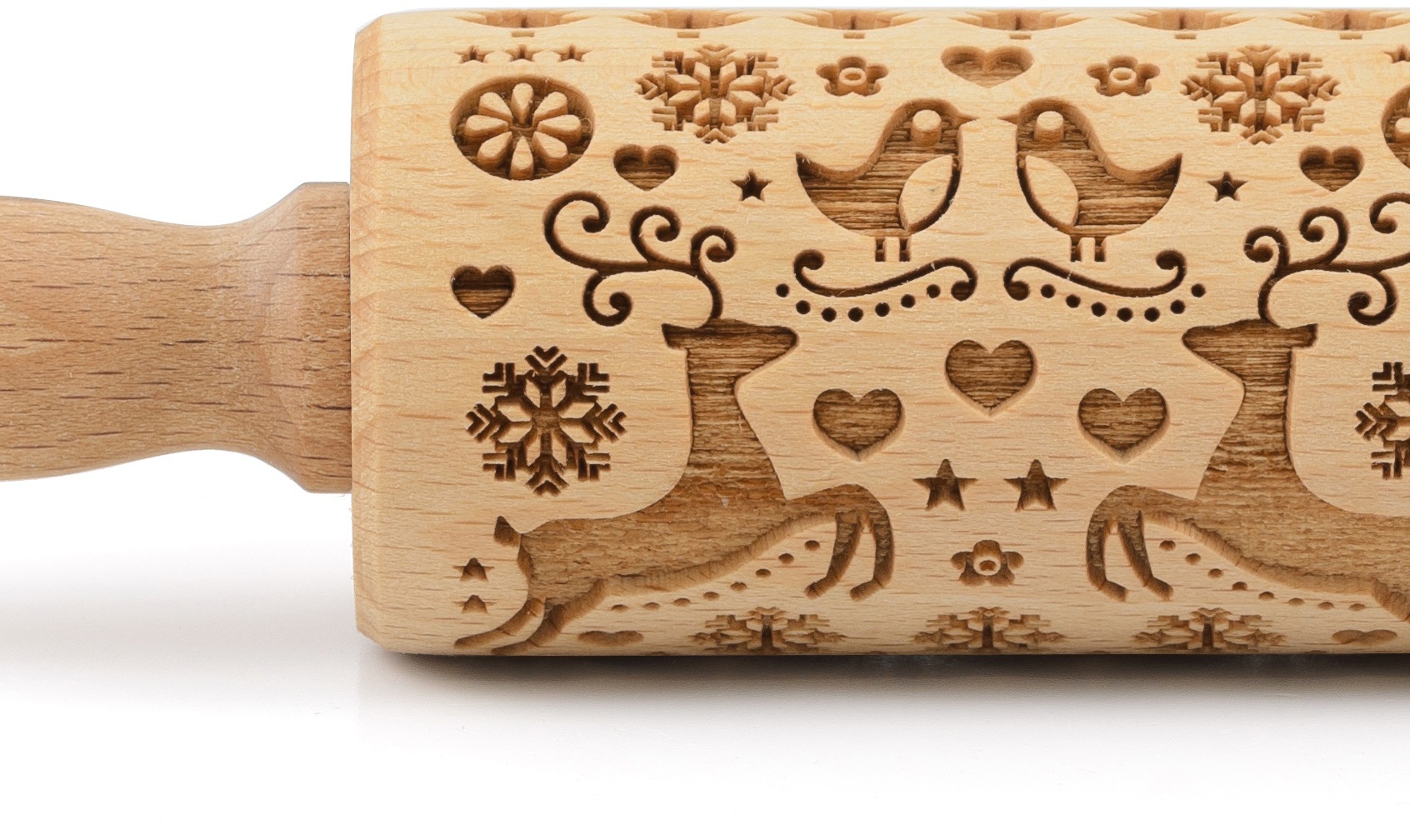 folkroll Teigroller »3D-Motiv-Teigrolle« Rentier