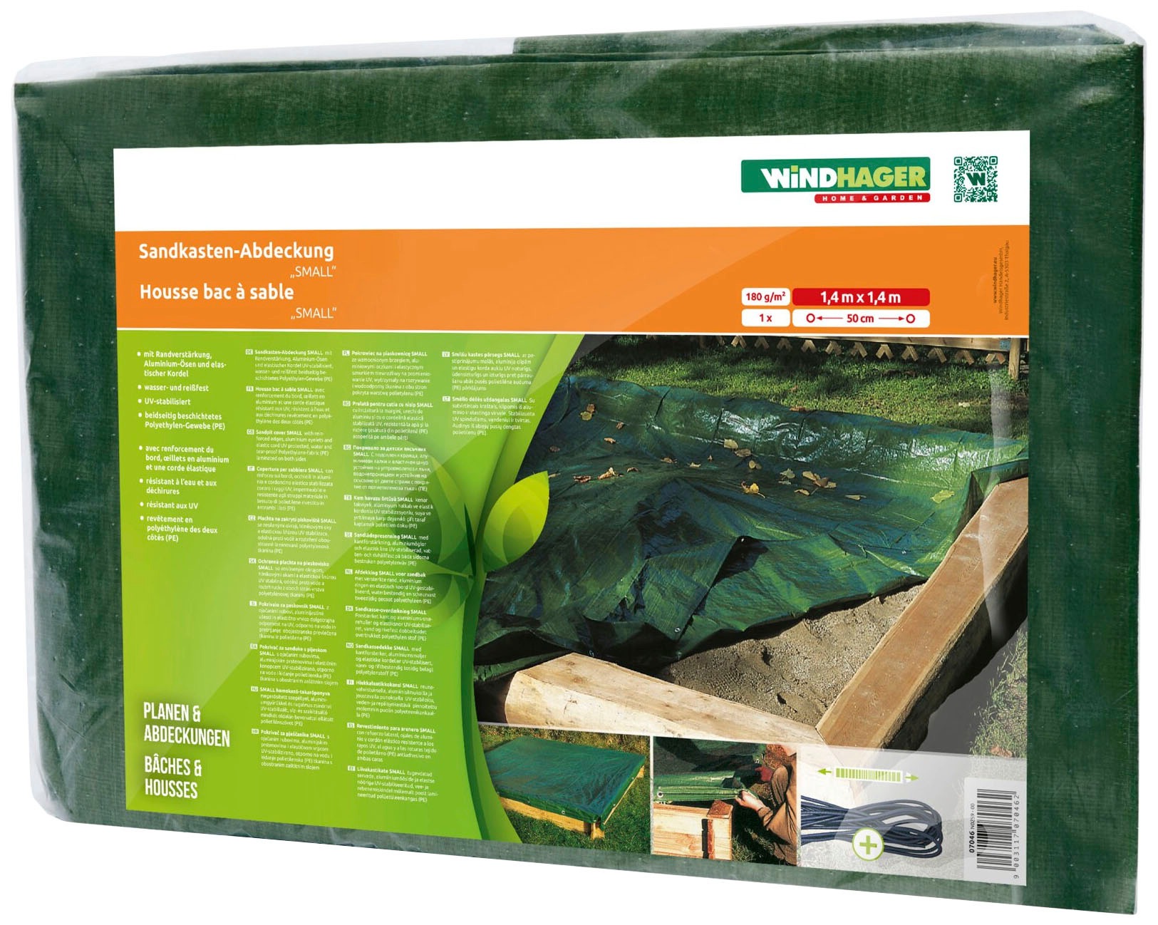 Windhager Sandkasten-Abdeckplane »LARGE«, 2x2 m, mit Kordel zur Befestigung