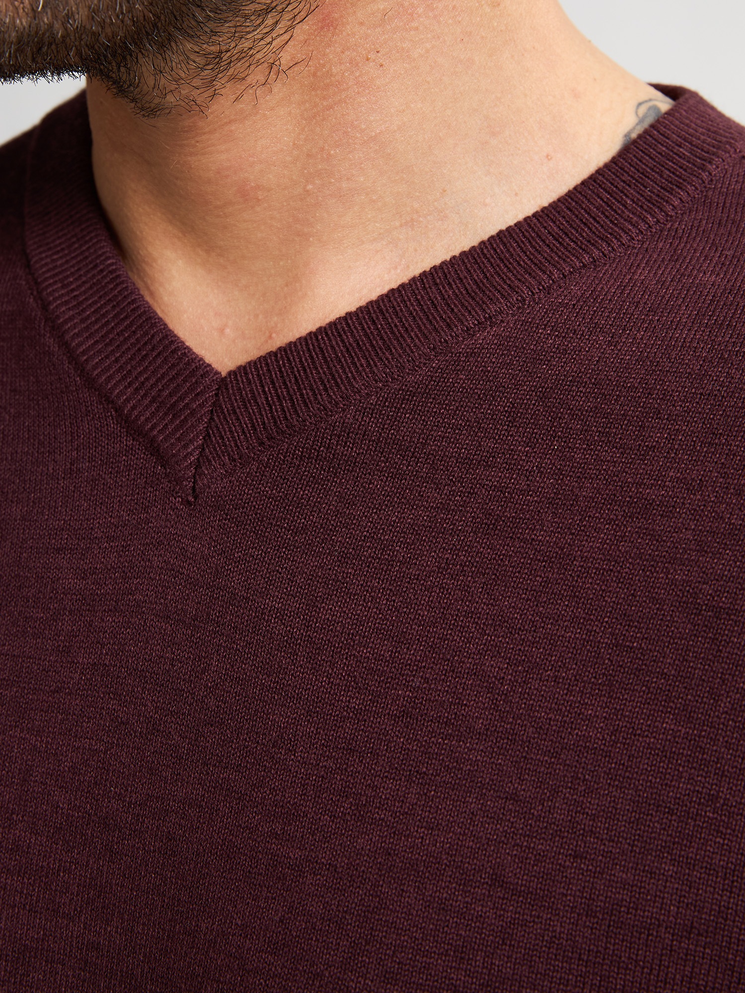 Petrol Industries V-Ausschnitt-Pullover »V-Neck Basi«, Materialmix mit Baumwollanteil