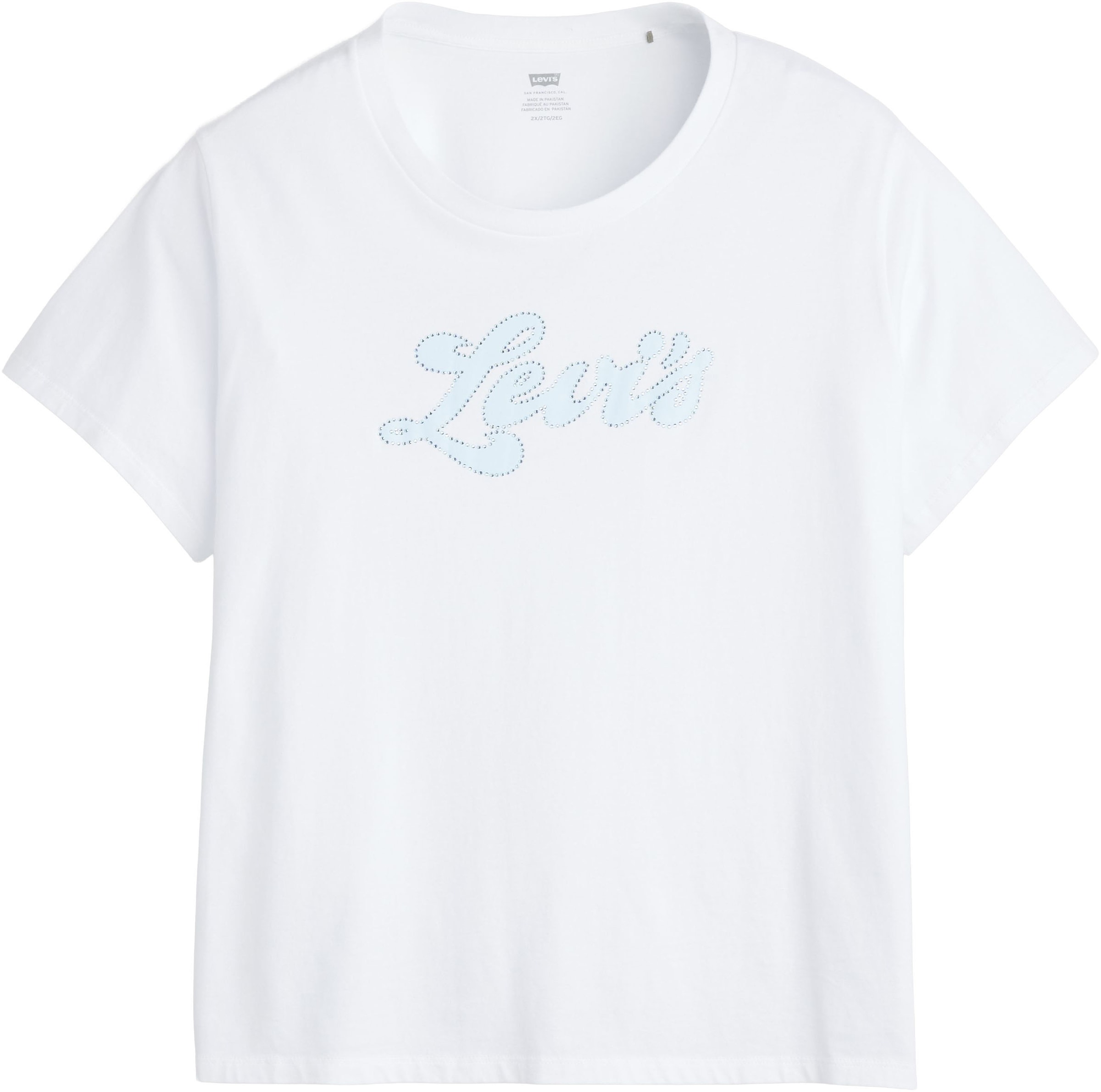 Levi's® Plus T-Shirt »PL PERFECT TEE« Applikation mit Glitzersteinen