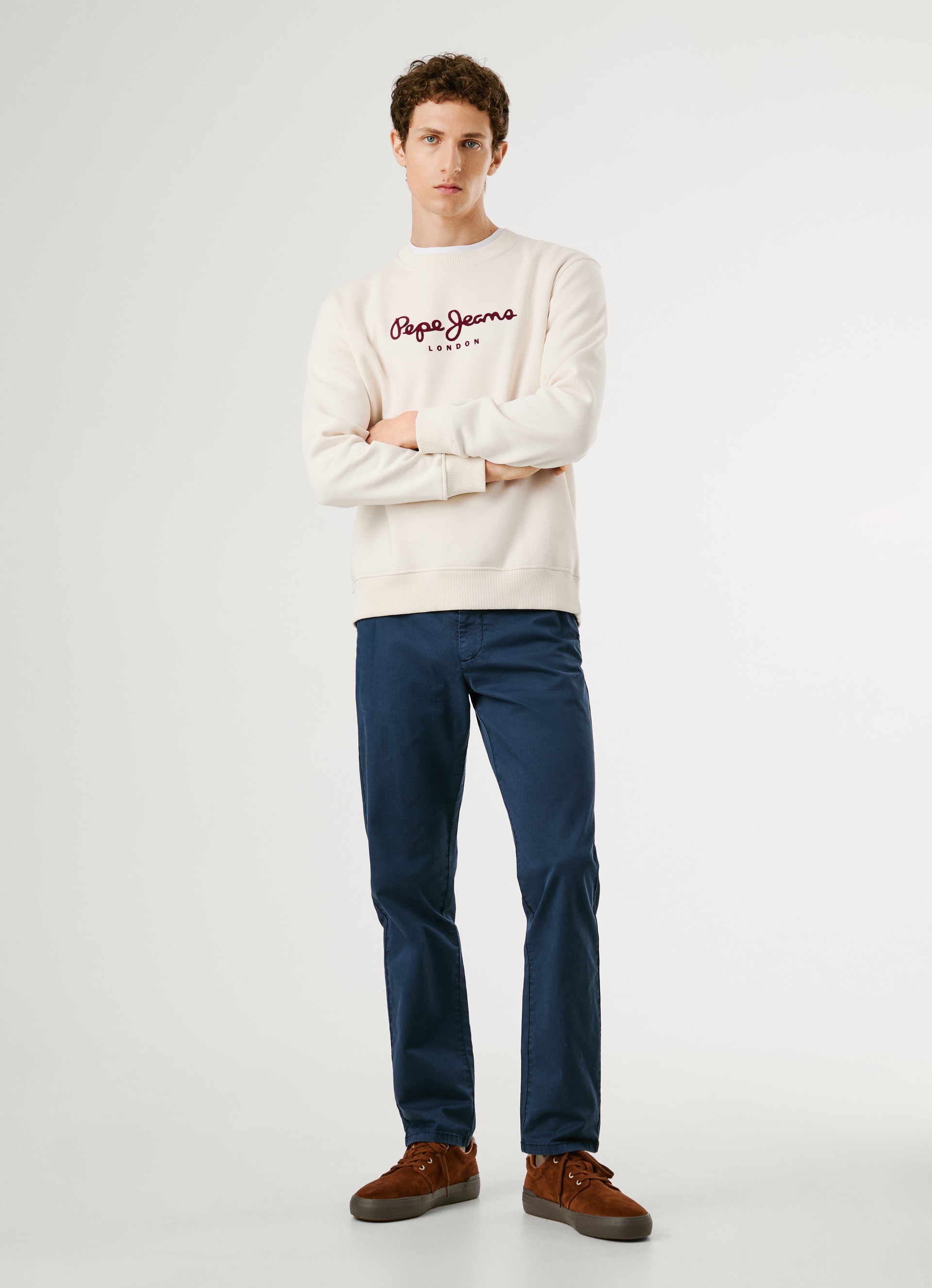 Pepe Jeans Sweatshirt »MACBETH PLAIN CREW«, Regular Fit mit Rundhals
