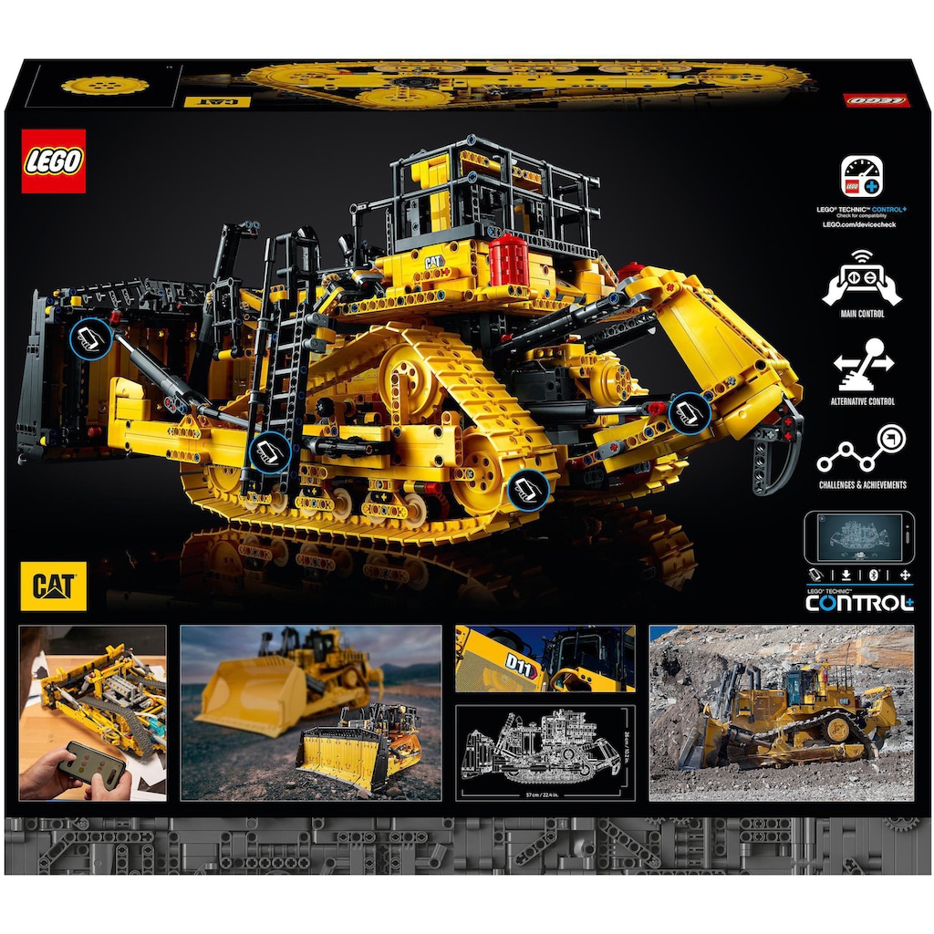 LEGO® Konstruktionsspielsteine »Appgesteuerter Cat® D11 Bulldozer (42131), LEGO® Technic«, (3854 St.)