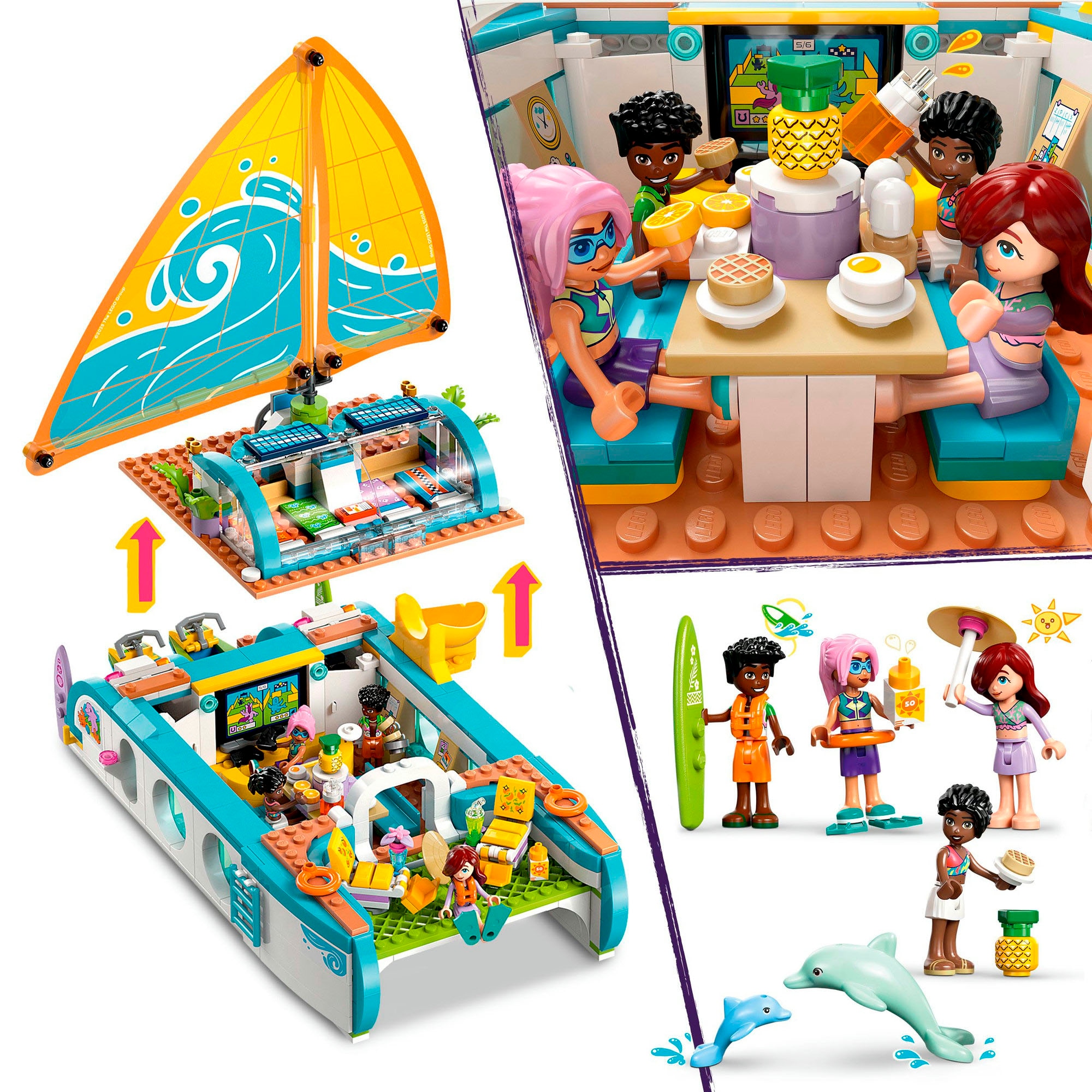LEGO® Konstruktionsspielsteine »Segelabenteuer (42664), LEGO Friends«, (685 St.), Made in Europe