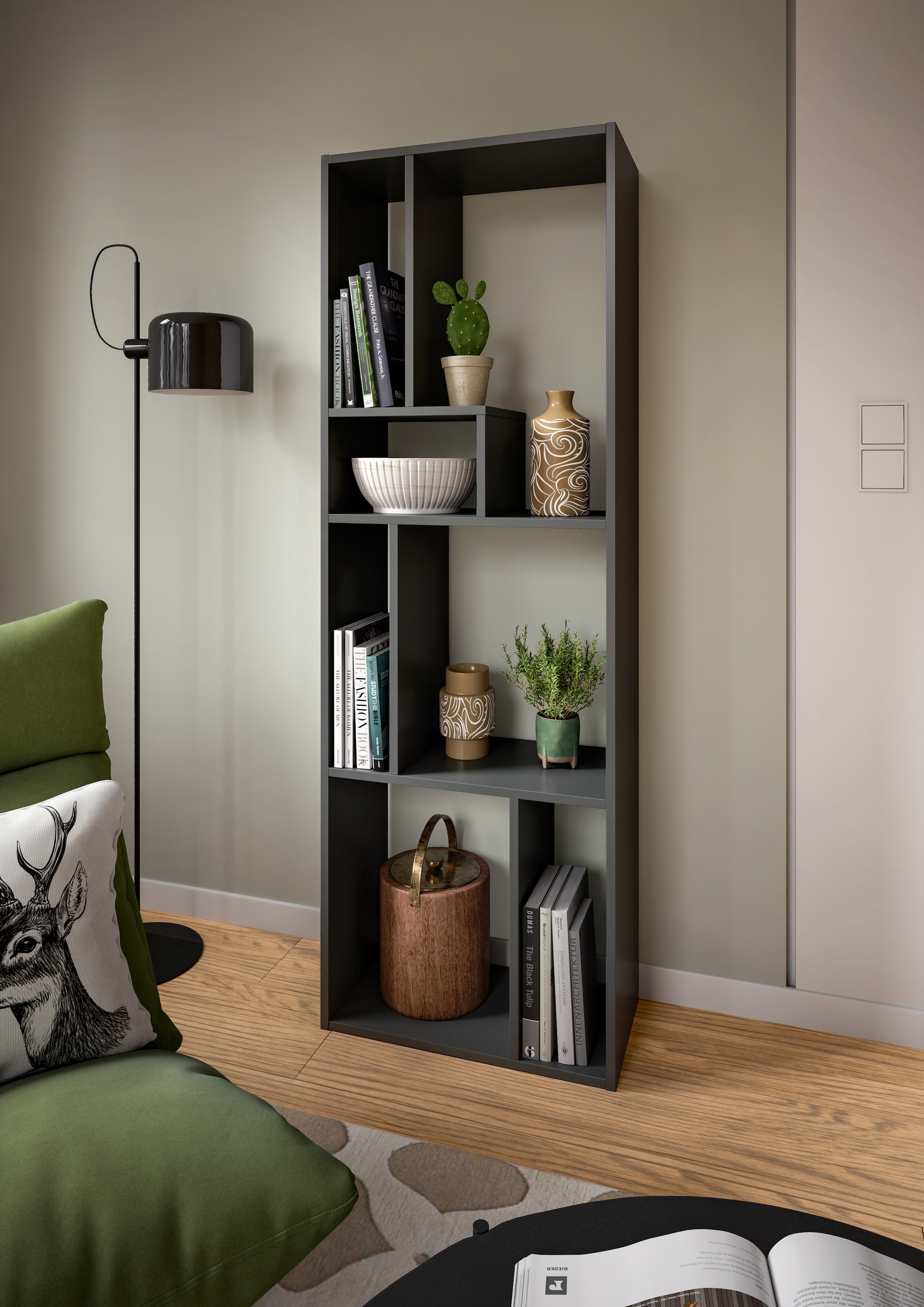 INOSIGN Standregal »Korak, Breite 159 cm, vertikal oder horizontal montierbar«, universal einsetzbar, Regal, Lowboard, Raumteiler, TV-Möbel, Wandregal