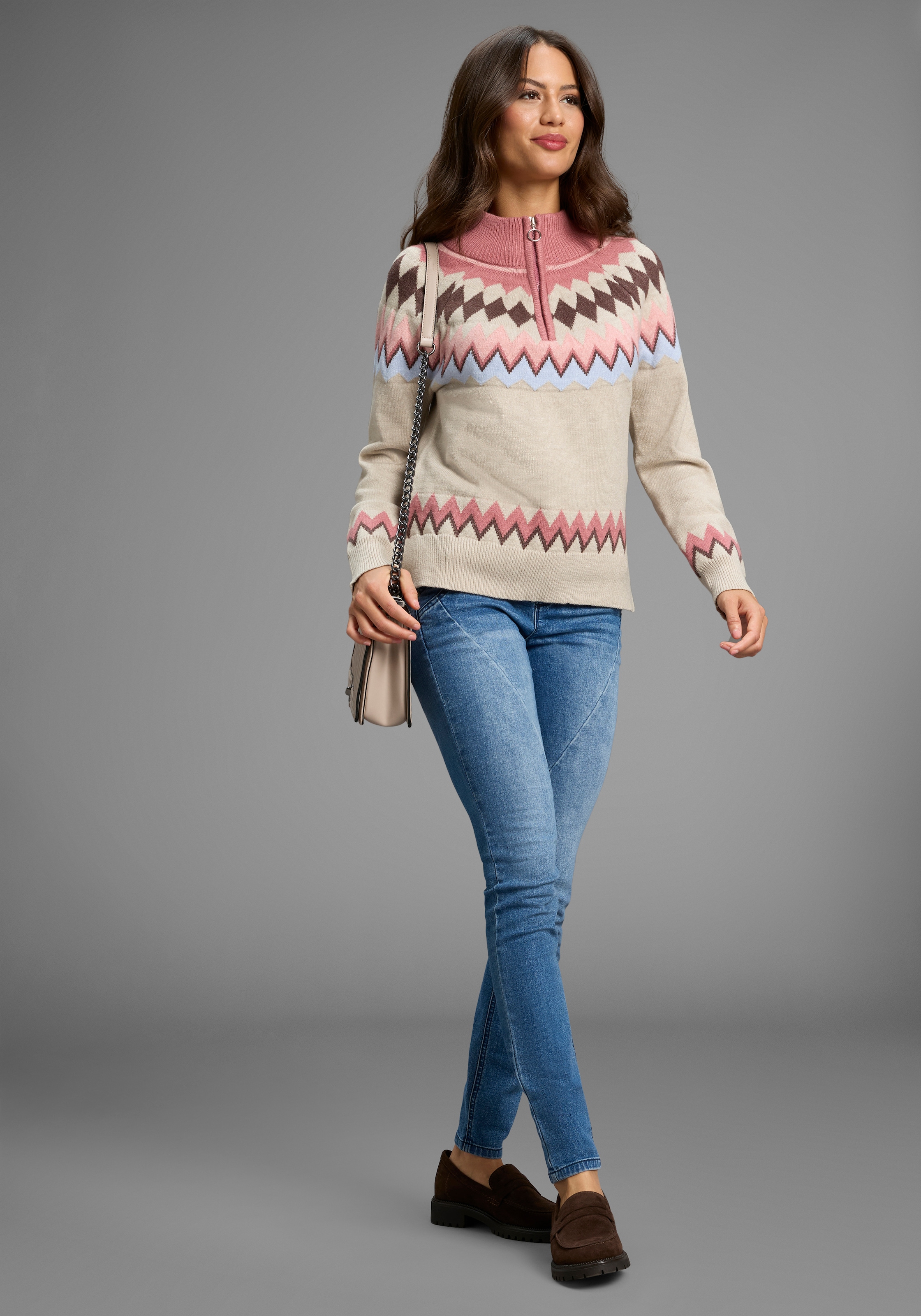 Laura Scott Troyer Winterstrick mit kuscheligem Norwegermuster - NEUE KOLLEKTION