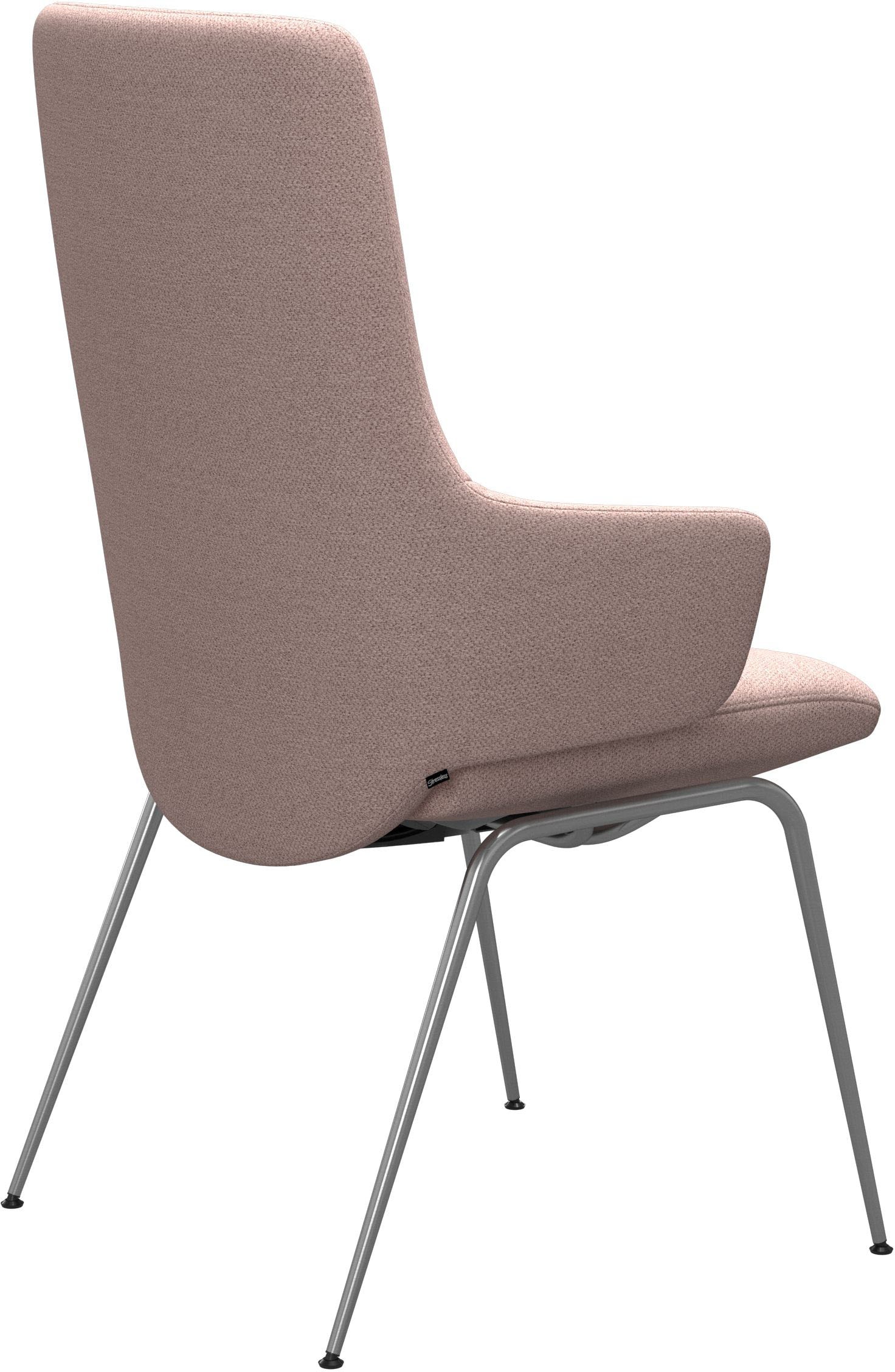 Stressless® Polsterstuhl »Laurel«, ROHLEDER Stoff Q2 FARON, High Back mit Armlehne, Größe L, mit Beinen aus Stahl in Schwarz matt