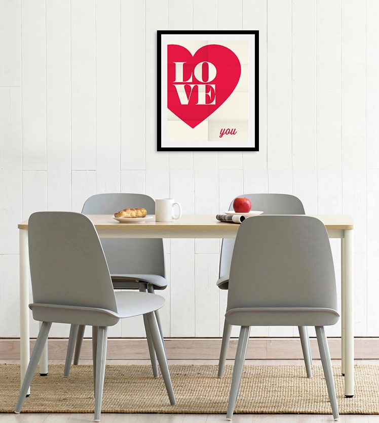 queence Bild »Liebe«, Schriftzug-Liebessprüche-Herz-Herzbilder, (1 St.), HD günstig online kaufen
