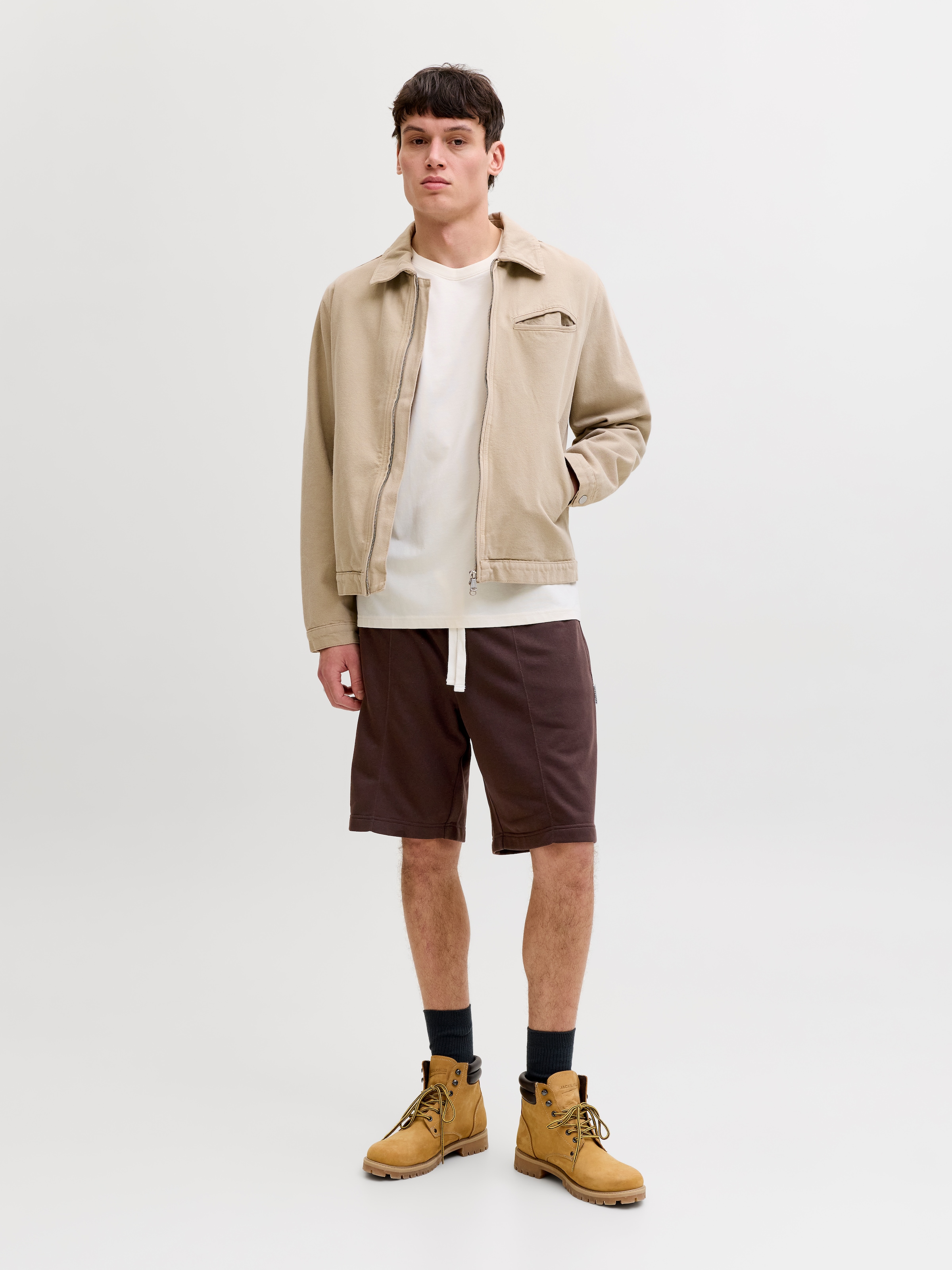 Jack & Jones Sweatshorts »JPSTKARL BRADLEY PINTUCK SHORT STYD SS26«  Materialmix, relexed fit