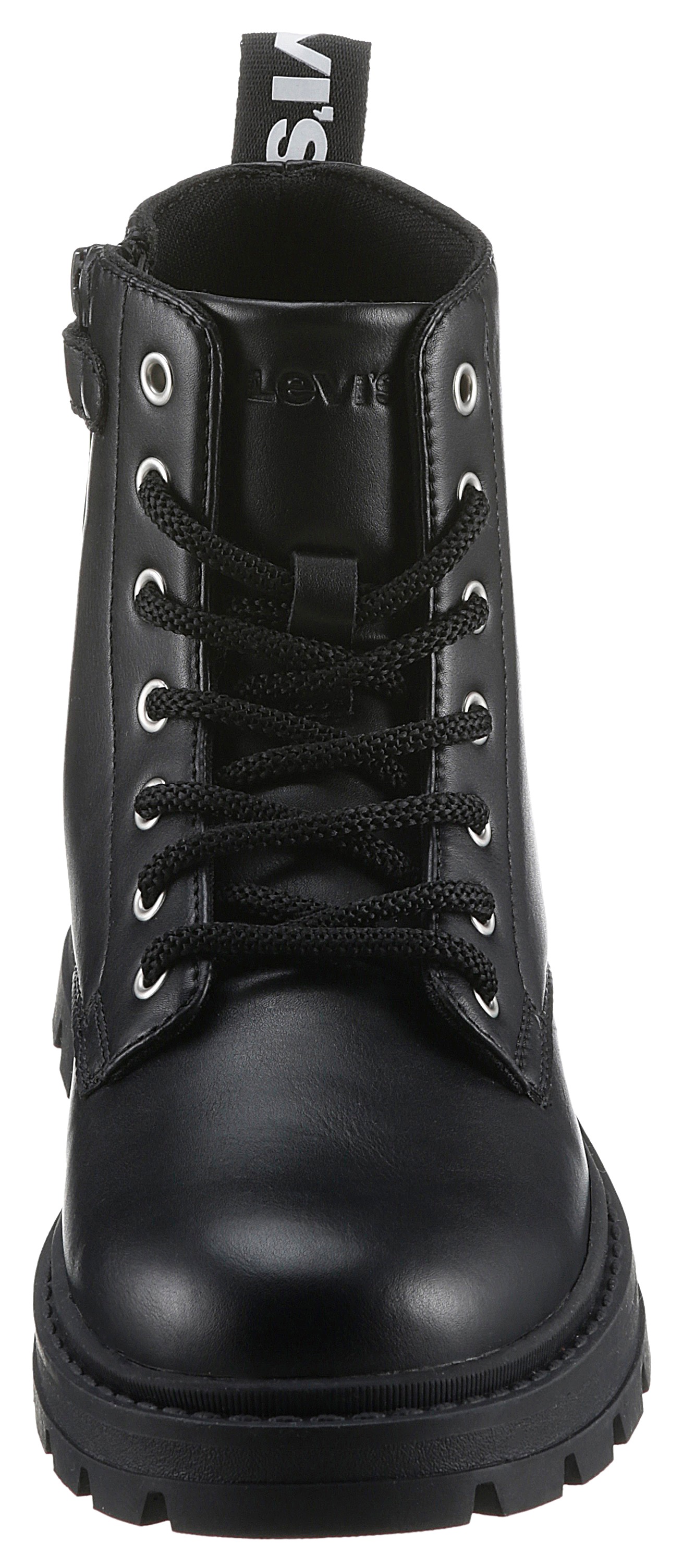 Levi's® Kids Schnürboots »LEVIS® PASADENA REFRESH«, Blockabsatz, Boots, Schnürstiefelette, logobedruckte Anziehlasche