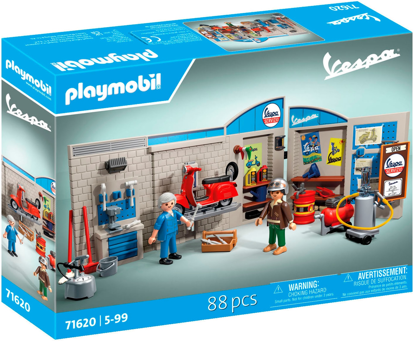 Playmobil® Konstruktions-Spielset »60s Vespa Garage (71620), Vespa«, (88 St.), Made in Europe