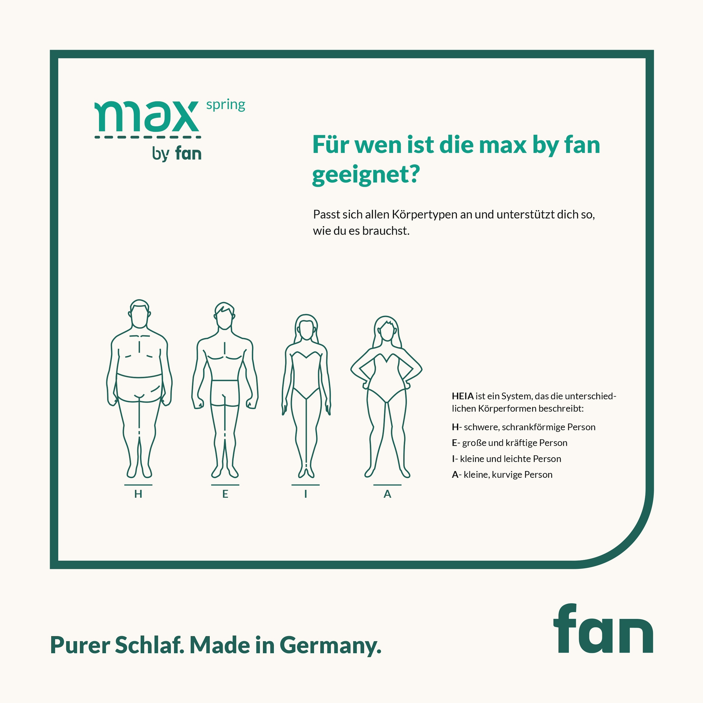 fan Taschenfederkernmatratze »max spring by fan, 90x200 cm, 140x200 & weitere Größen«, 18 cm hoch, 360 Federn, (1 St., 1-tlg.), 5 Liegezonen, atmungsaktiv, ergonomisch, belastbar bis 140 kg