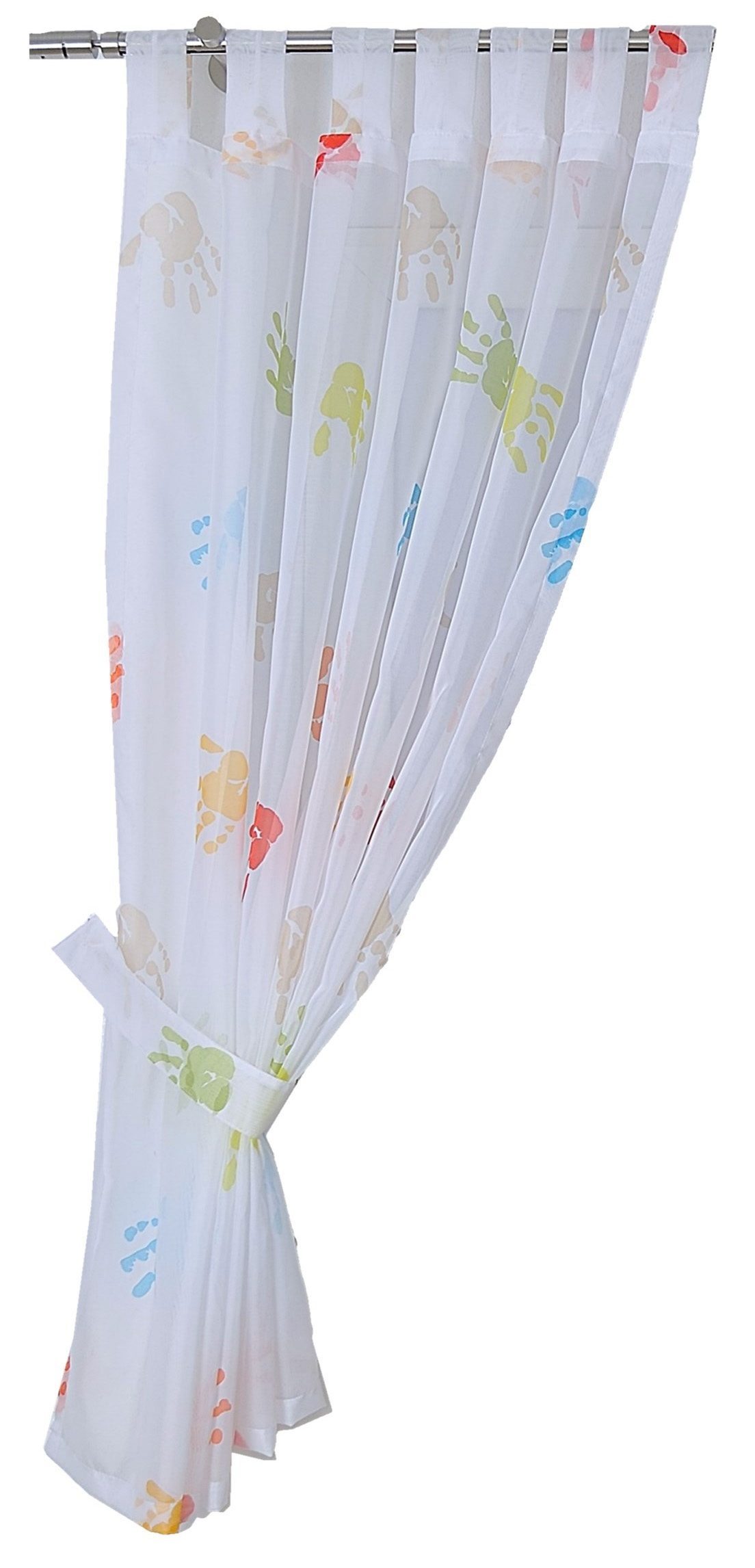 Kutti Gardine »Hände«, (1 St.), mit einem Raffhalter, Kindergardine, bedruc günstig online kaufen