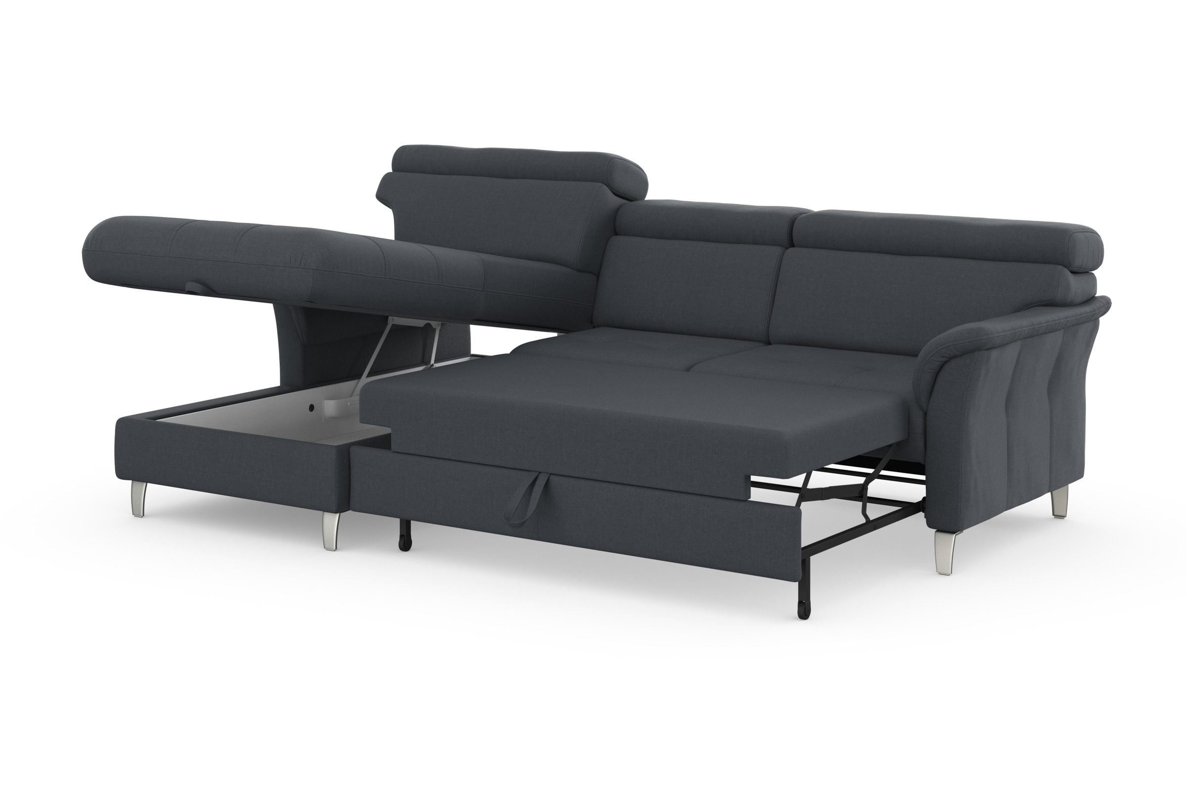 sit&more Ecksofa »Marano L-Form«, inklusive Kopfteilverstellung, wahlweise mit Bettfunktion, Bettkasten