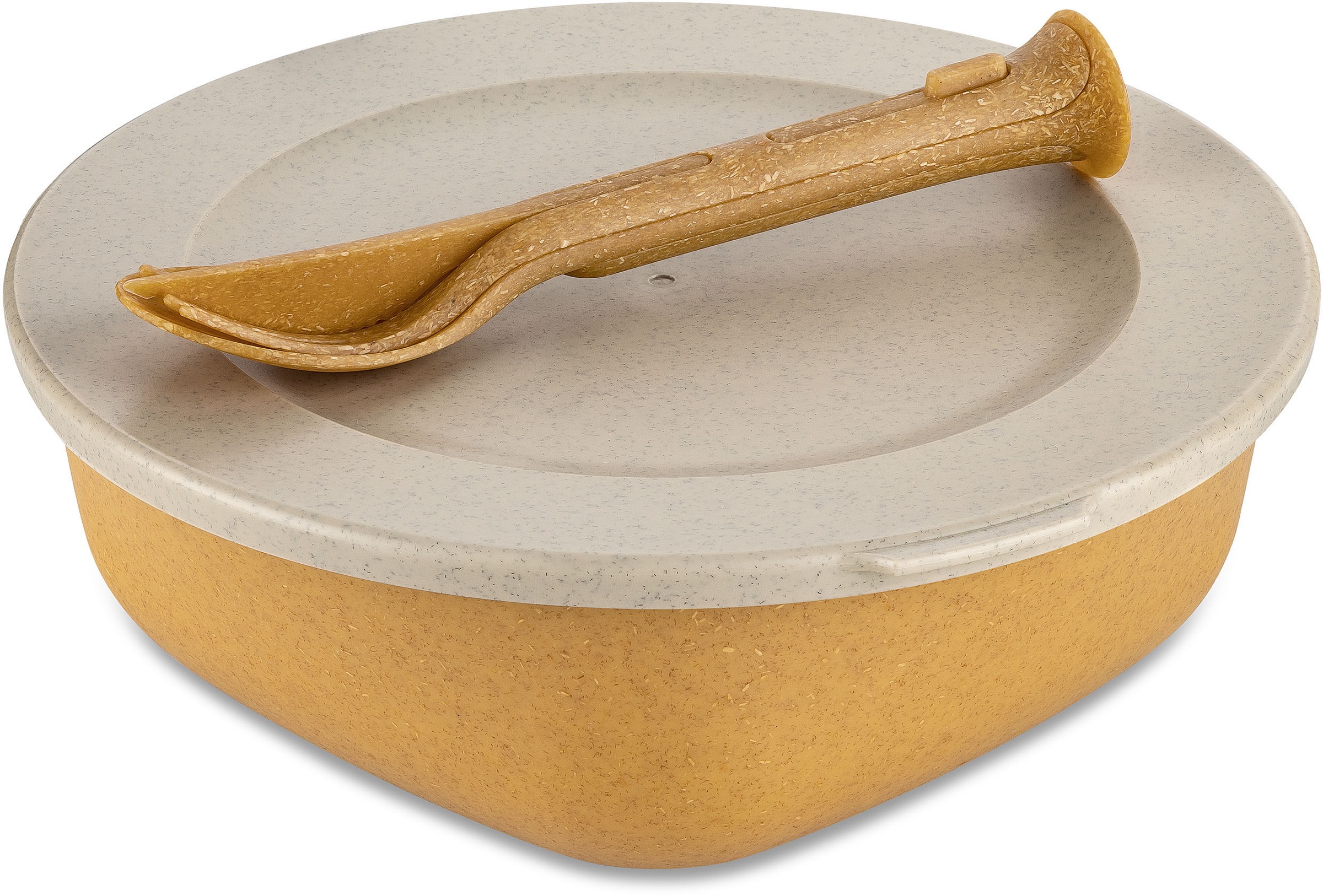 KOZIOL Lunchbox »CONNECT BOX READY« Set, Box mit Deckel+1 Besteckset bestehend aus1x Messer,1x Gabel,1x Löffel, 5 Stk. tlg. biozirkulärem Material,