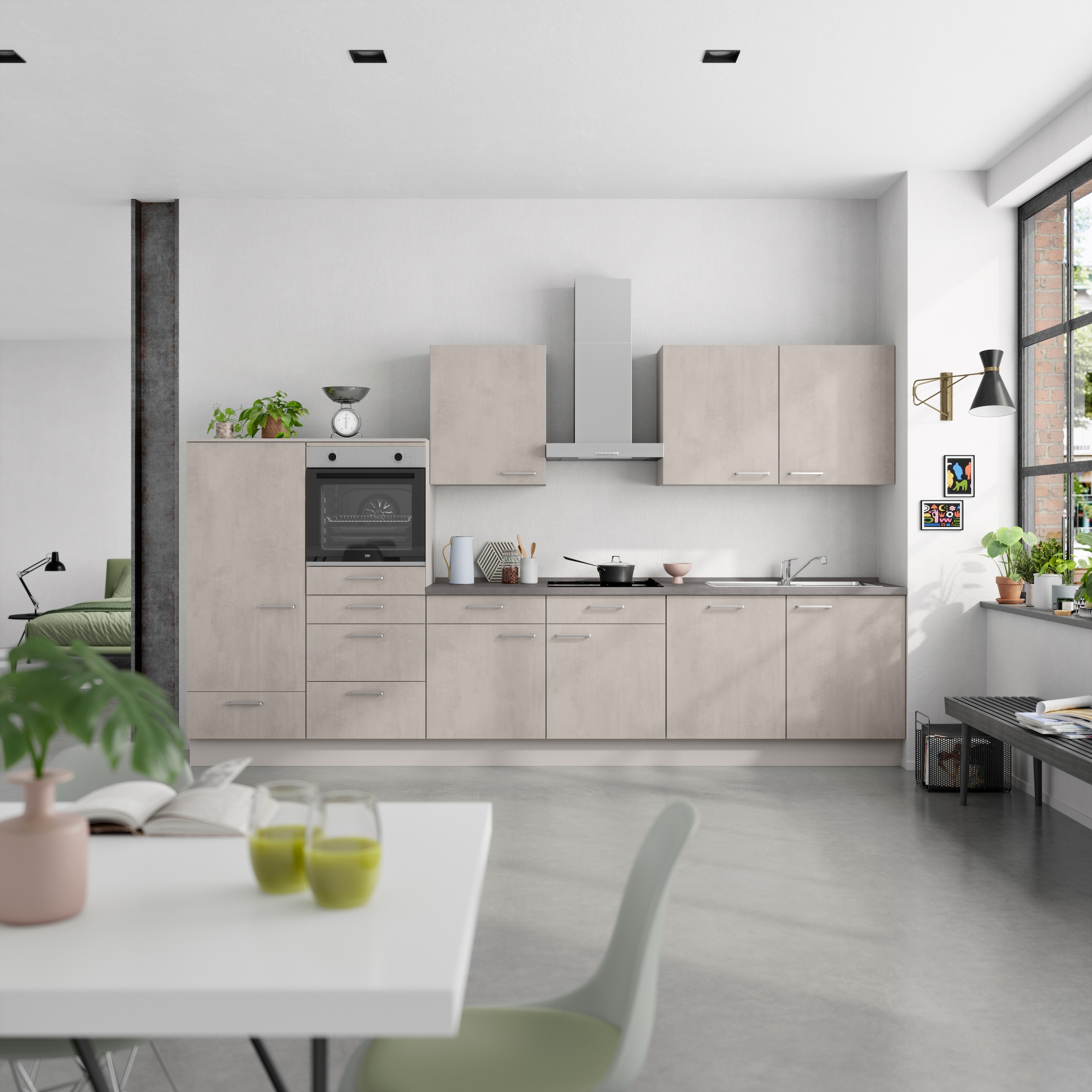 nobilia® Küchenzeile »"Riva I"« vormontiert, Ausrichtung wählbar, Breite 36 günstig online kaufen