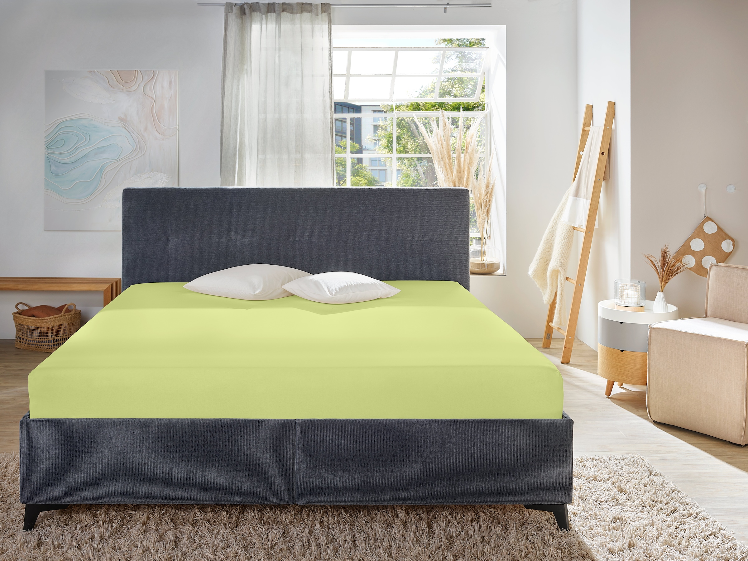 Primera Spannbettlaken »Mako-Feinjersey Spannbetttuch« Geeignet für Standardmatratzen bis 22 cm, 100% Baumwolle