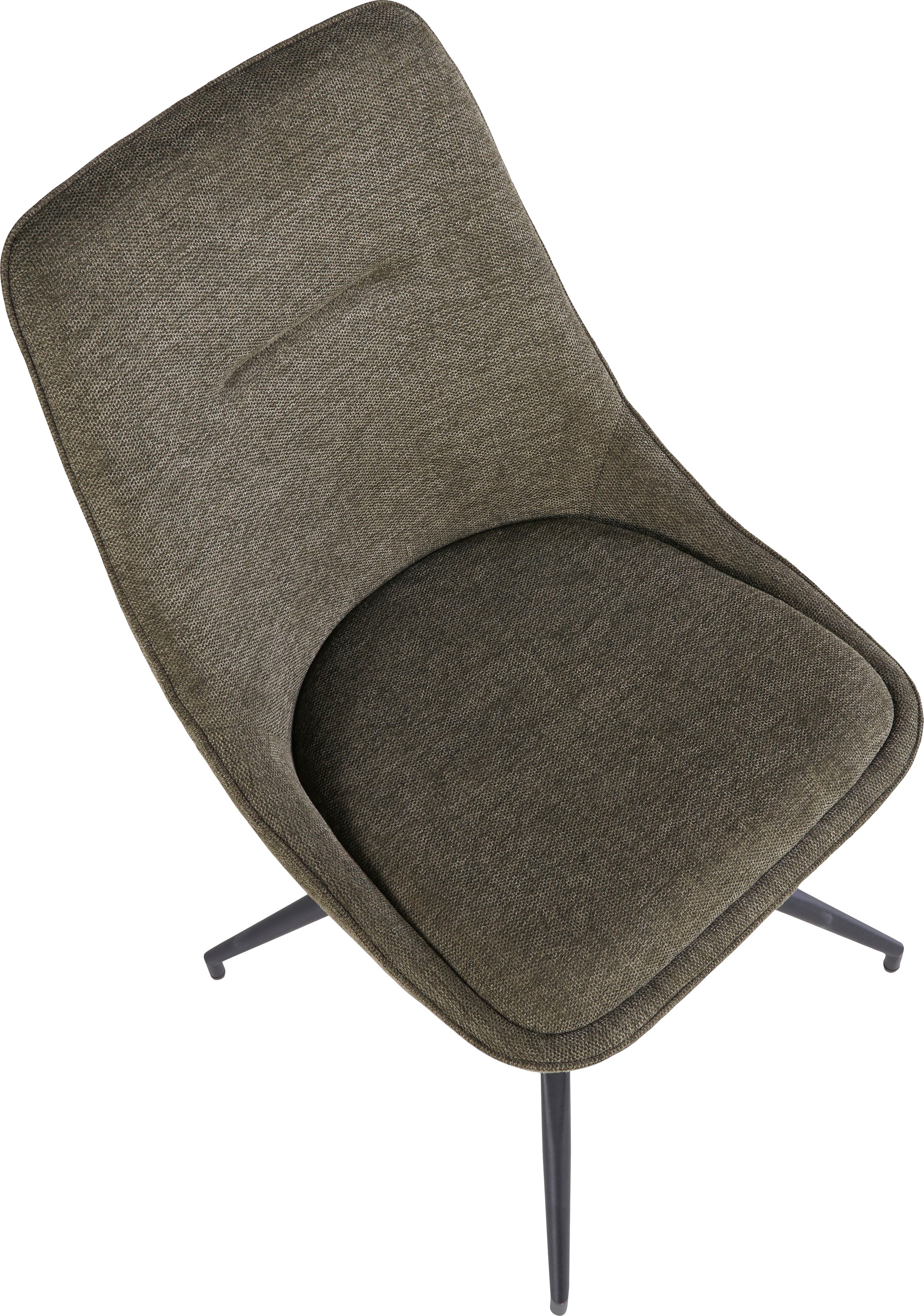Homexperts Esszimmerstuhl, (Set), 2 St., Webstoff, Webstoff, Schwarz Eisenfüße, B 50 T 59 H 90 cm, Ohne Armlehne