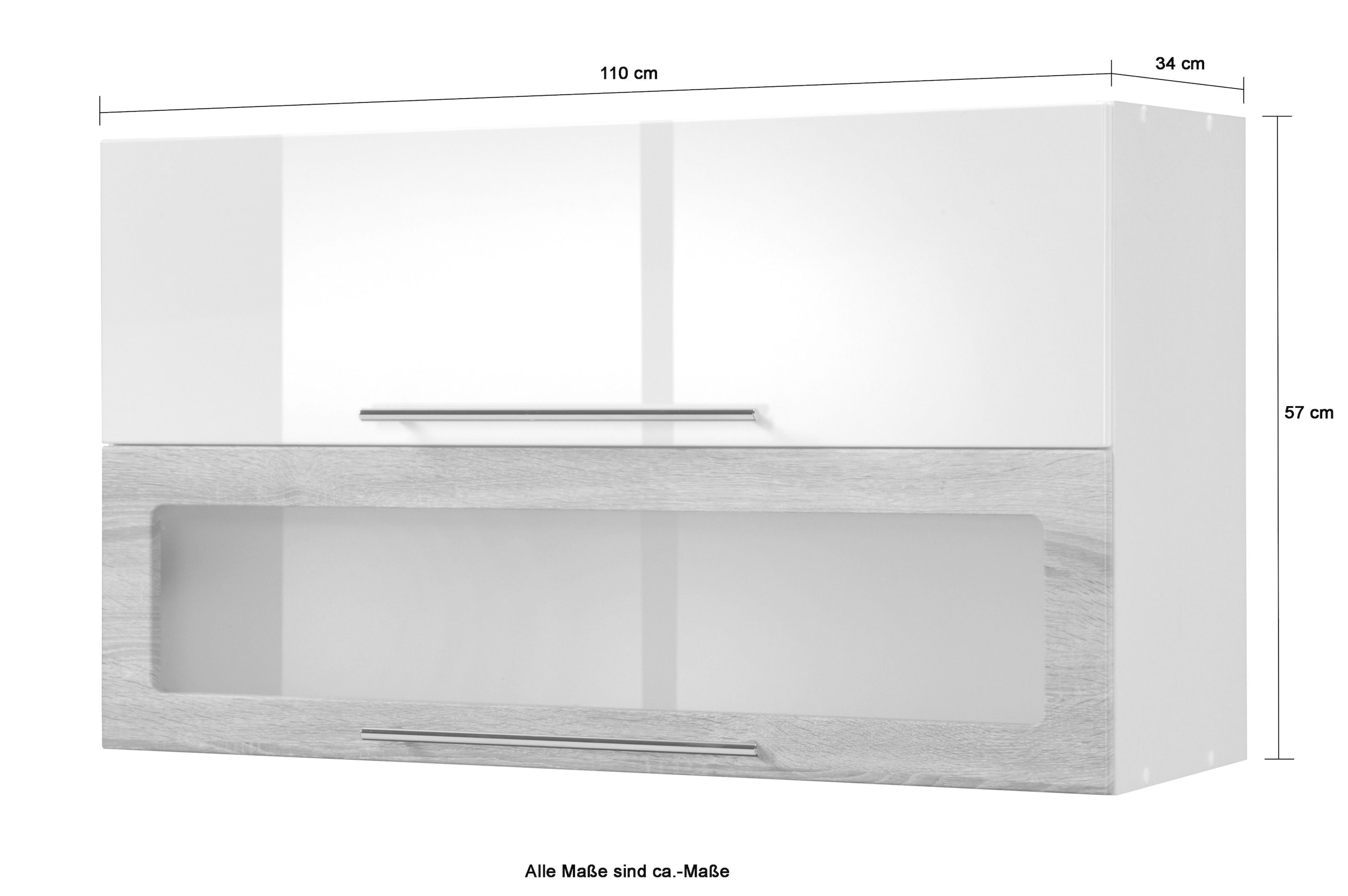 KOCHSTATION Klapphängeschrank »KS-Wien« Breite 110 cm