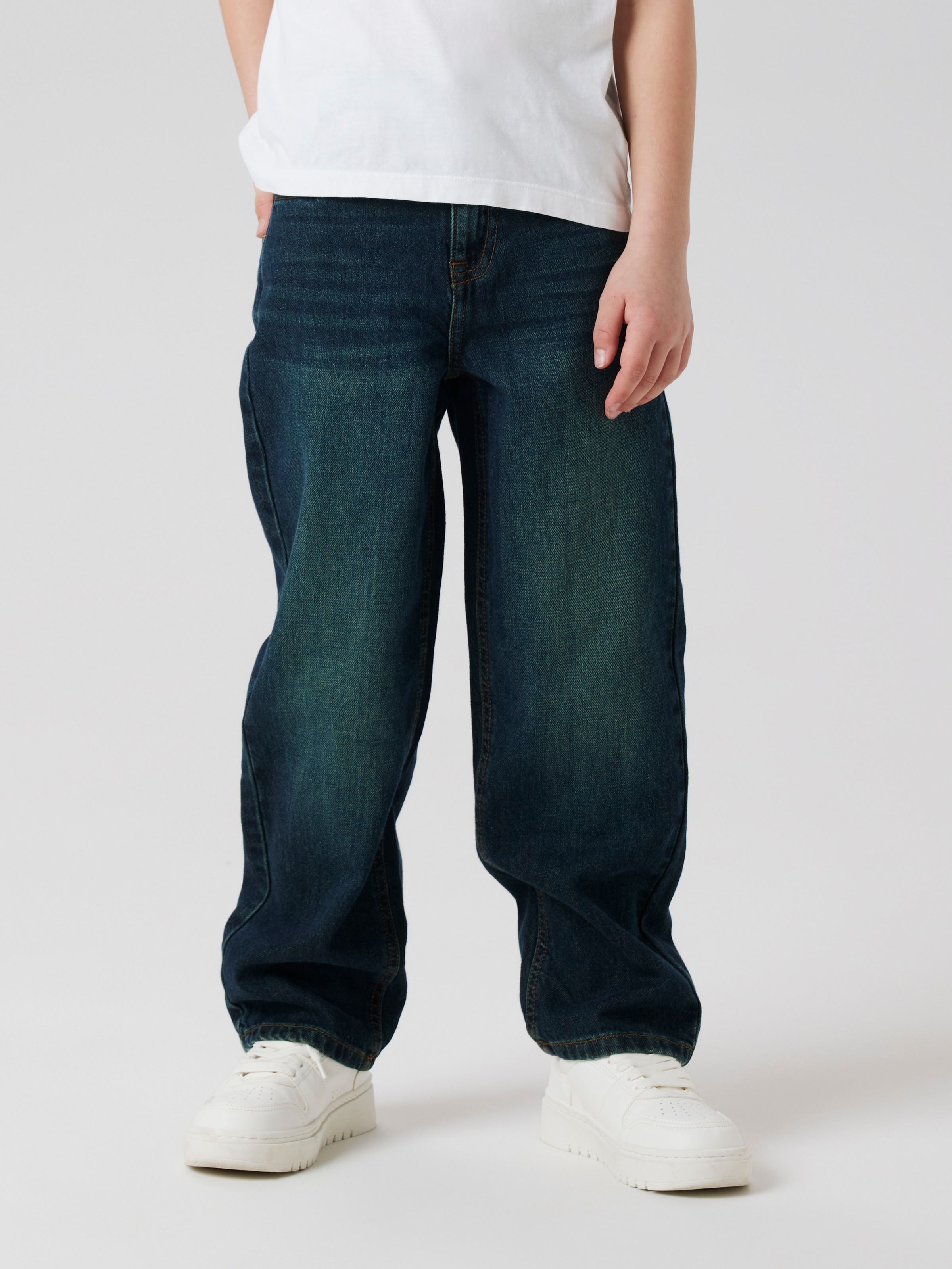 Name It Straight-Jeans »NKMRYAN – Jeans mit geradem Bein, strapazierfähig« unifarben, casual, straight fit, Denim/Jeans