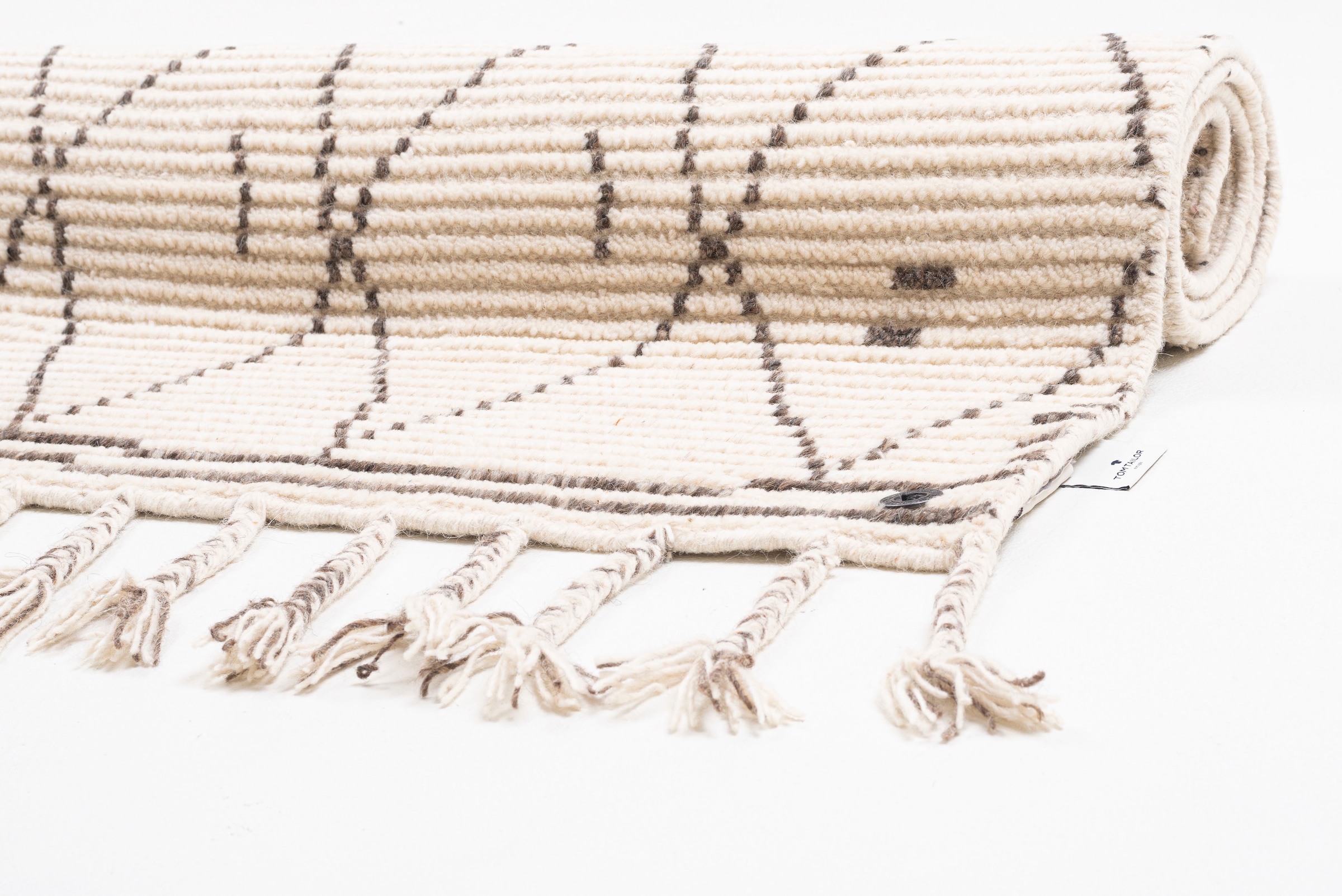 TOM TAILOR HOME Teppich »Nomad«, rechteckig, 5 mm Höhe, handgewebt, mit Fransen, Boho-Style