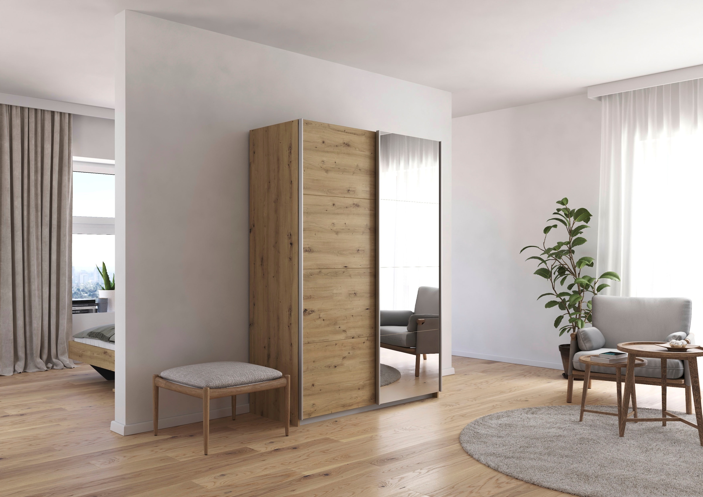 rauch Schwebetürenschrank »Subito Kleiderschrank Bestseller« Dekor- & Spiegelelemente B 136 & 181 - Höhe 197 cm - MADE IN GERMANY