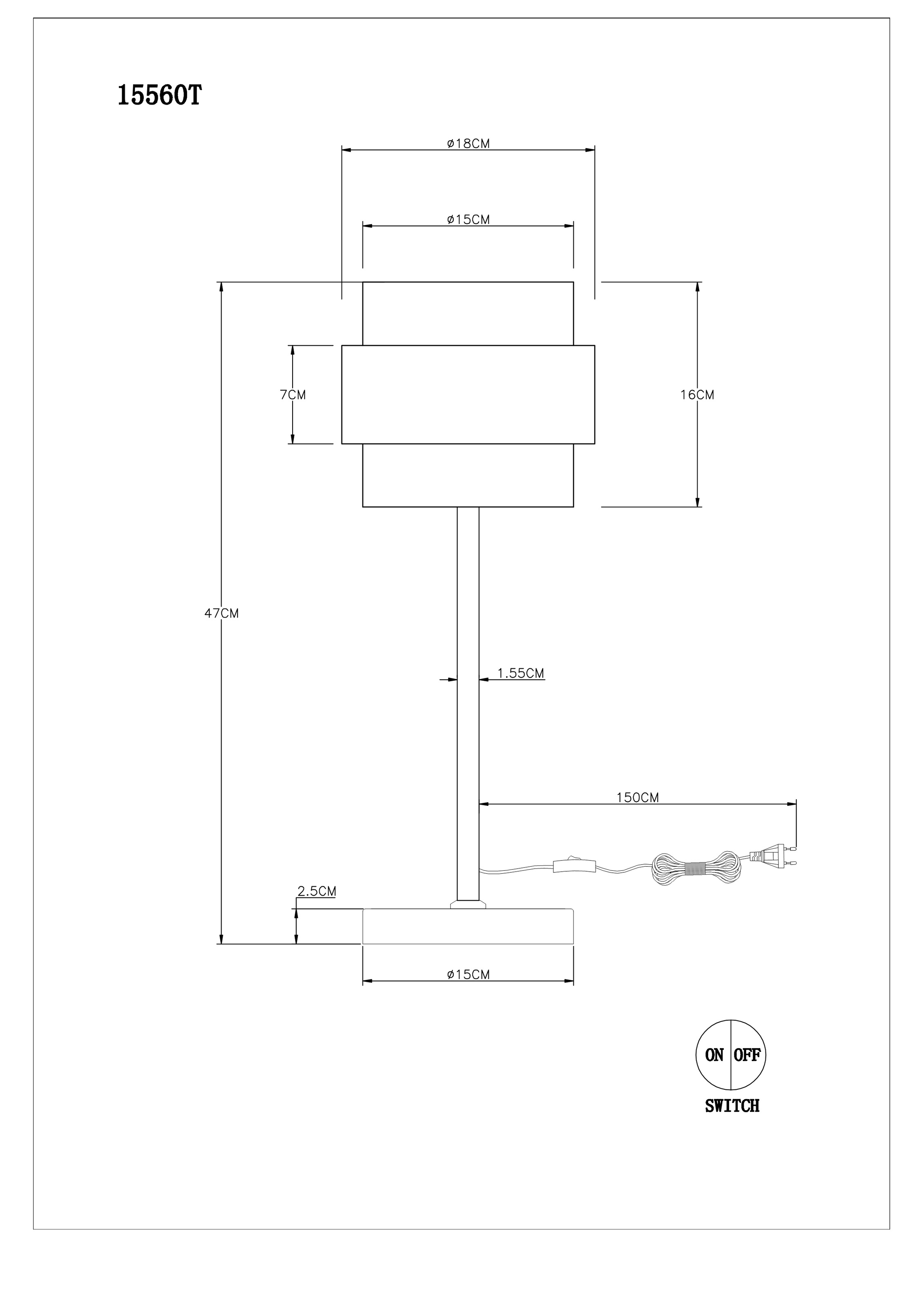 GLOBO LIGHTING Tischleuchte »MILLEY«, Leuchtmittel E27 | ohne Leuchtmittel, Tischlampe/Metall/Glas/Messingring/Schlafzimmer/Wohnzimmer