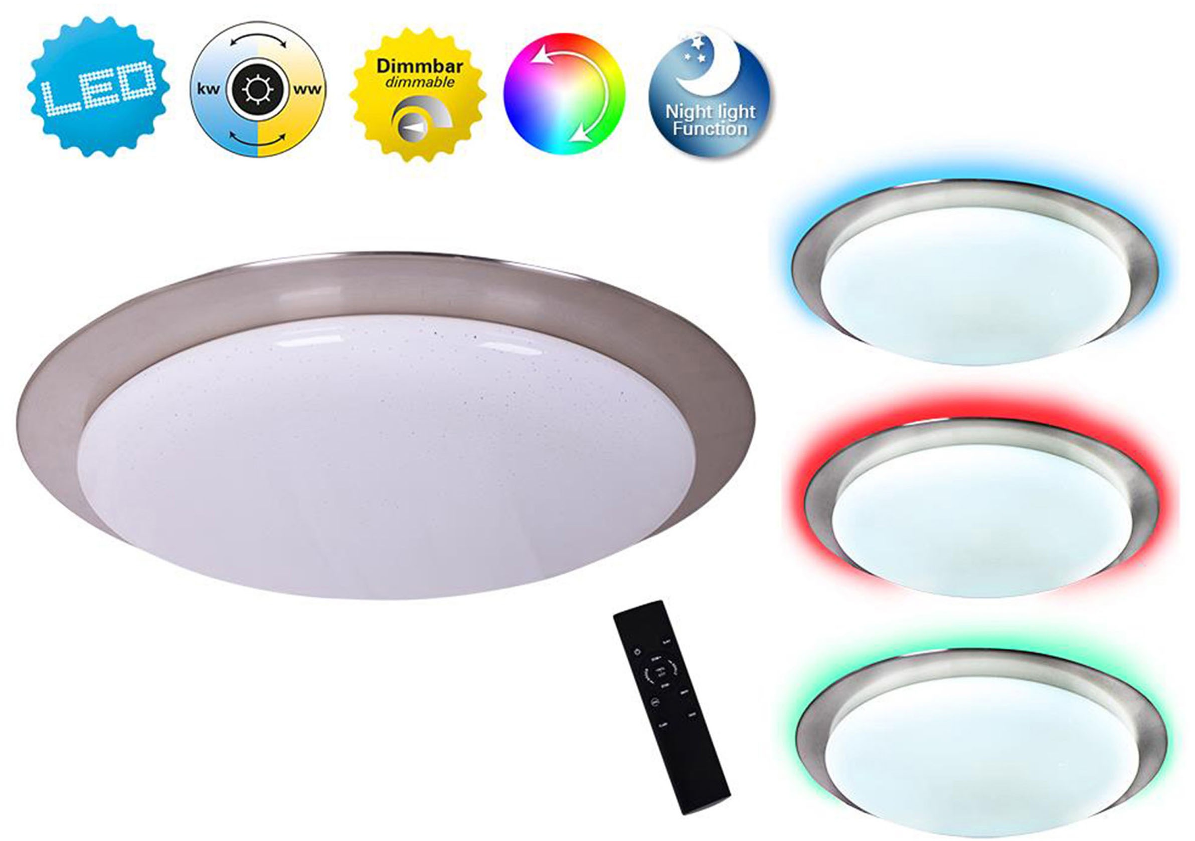 näve LED Deckenleuchte »Turin«, 1 flammig, Leuchtmittel LED-Modul   LED fes günstig online kaufen
