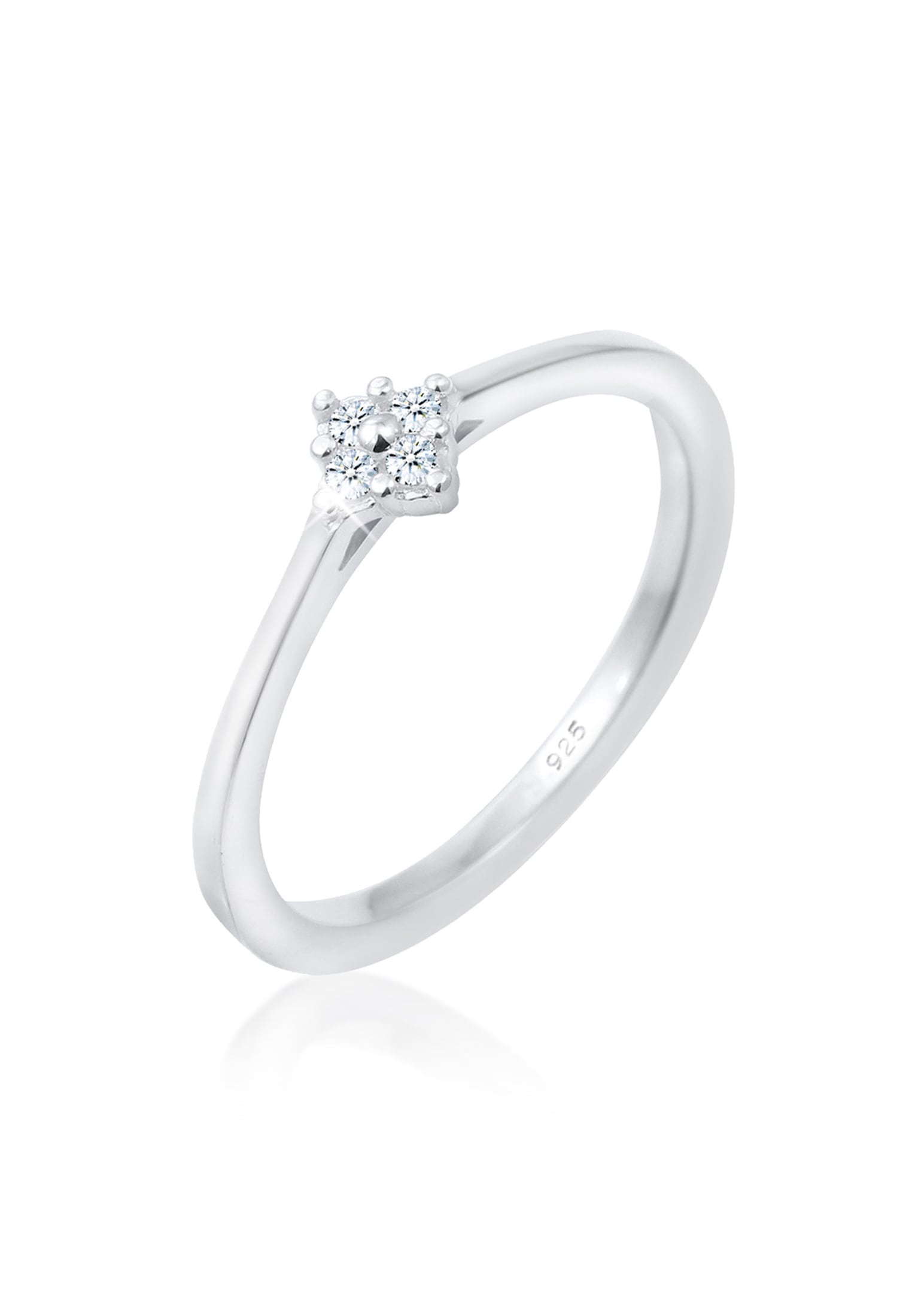 Elli DIAMONDS Verlobungsring »Diamant (0.08 ct.) Verlobung Klassik 925 Silber«
