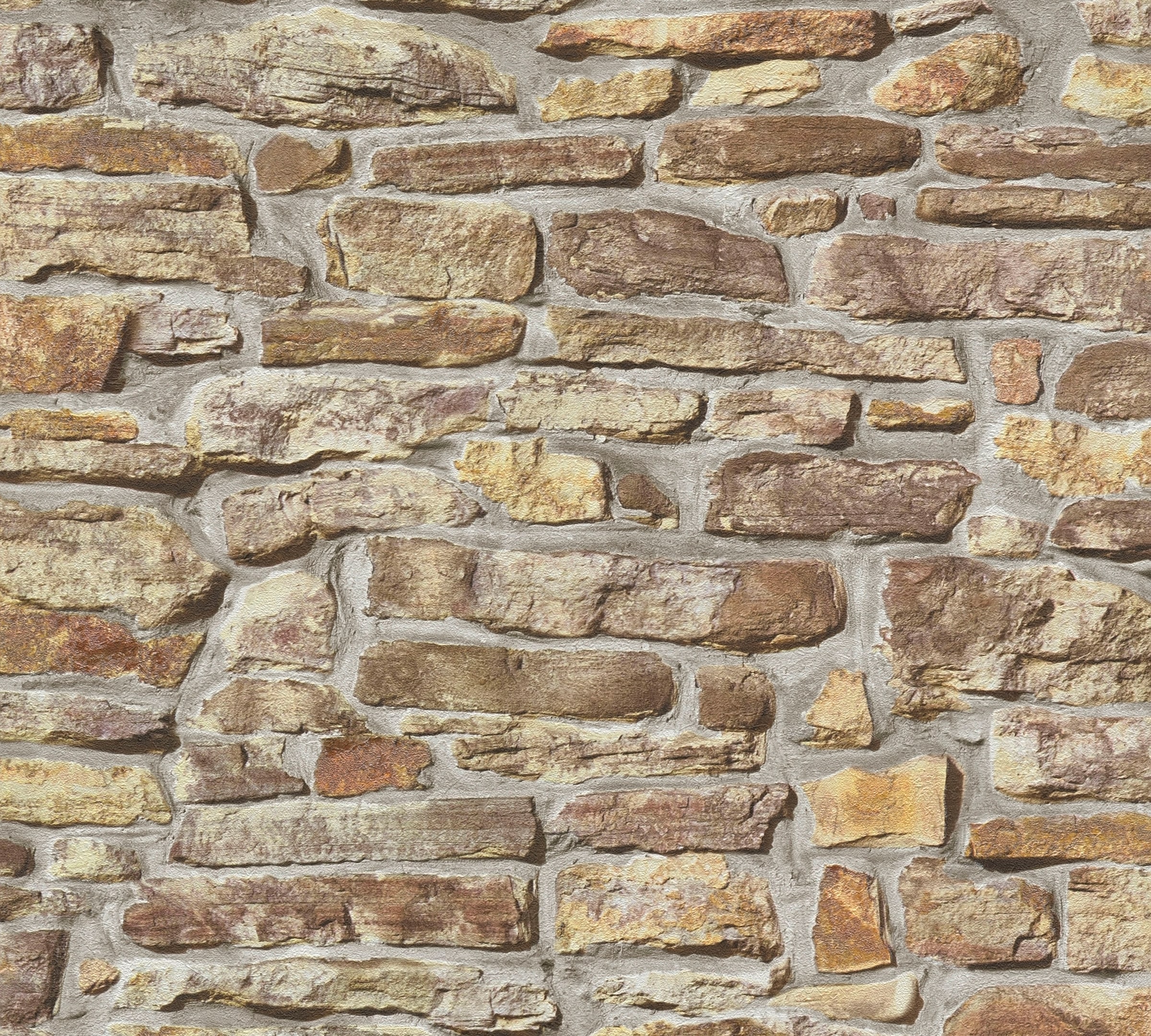 A.S. Création Vliestapete »Bricks & Stones Stein«, matt-gemustert-neutral, Steintapete Natursteintapete Tapeten Wohnzimmer Schlafzimmer Küche