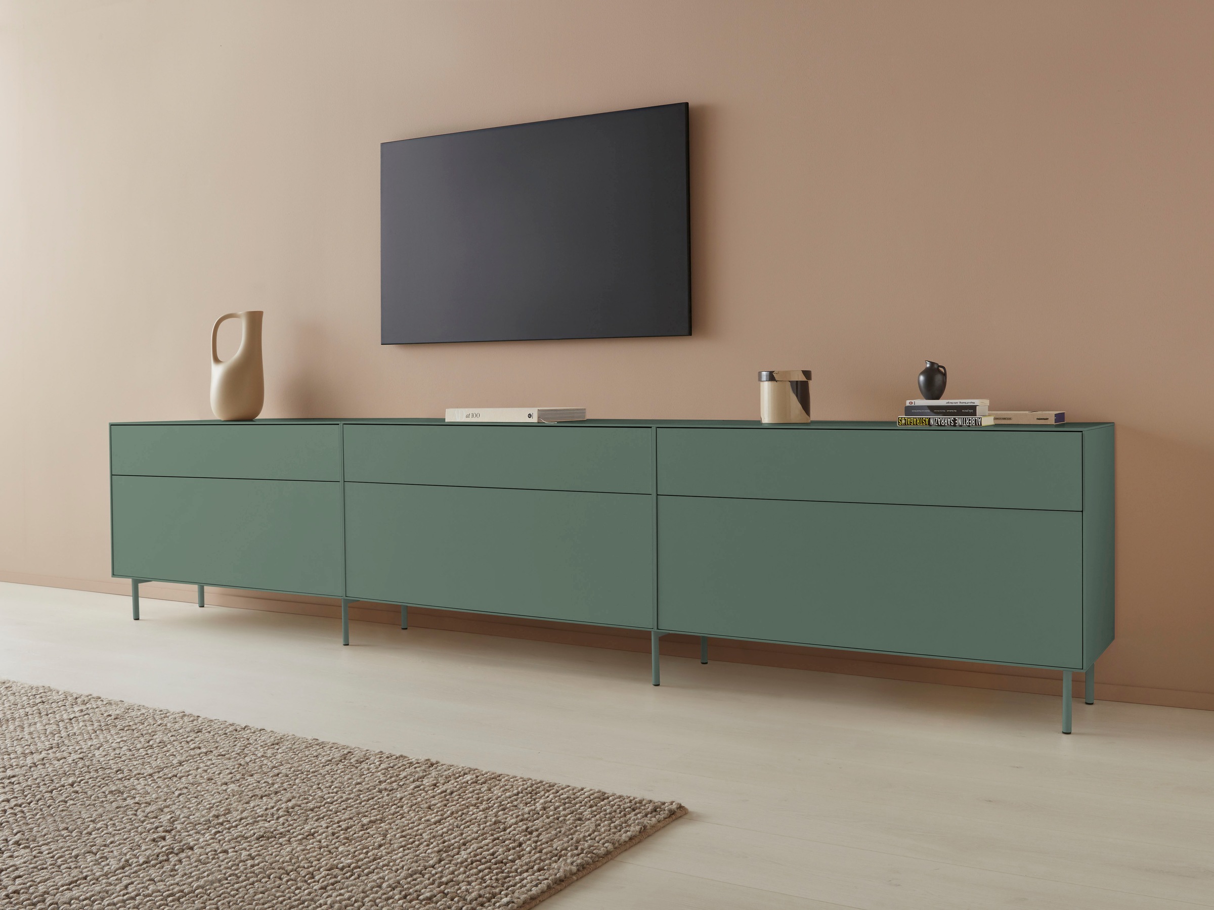 LeGer Home by Lena Gercke Lowboard »Essentials«, Breite: 112 cm, MDF lackiert, Push-to-open-Funktion