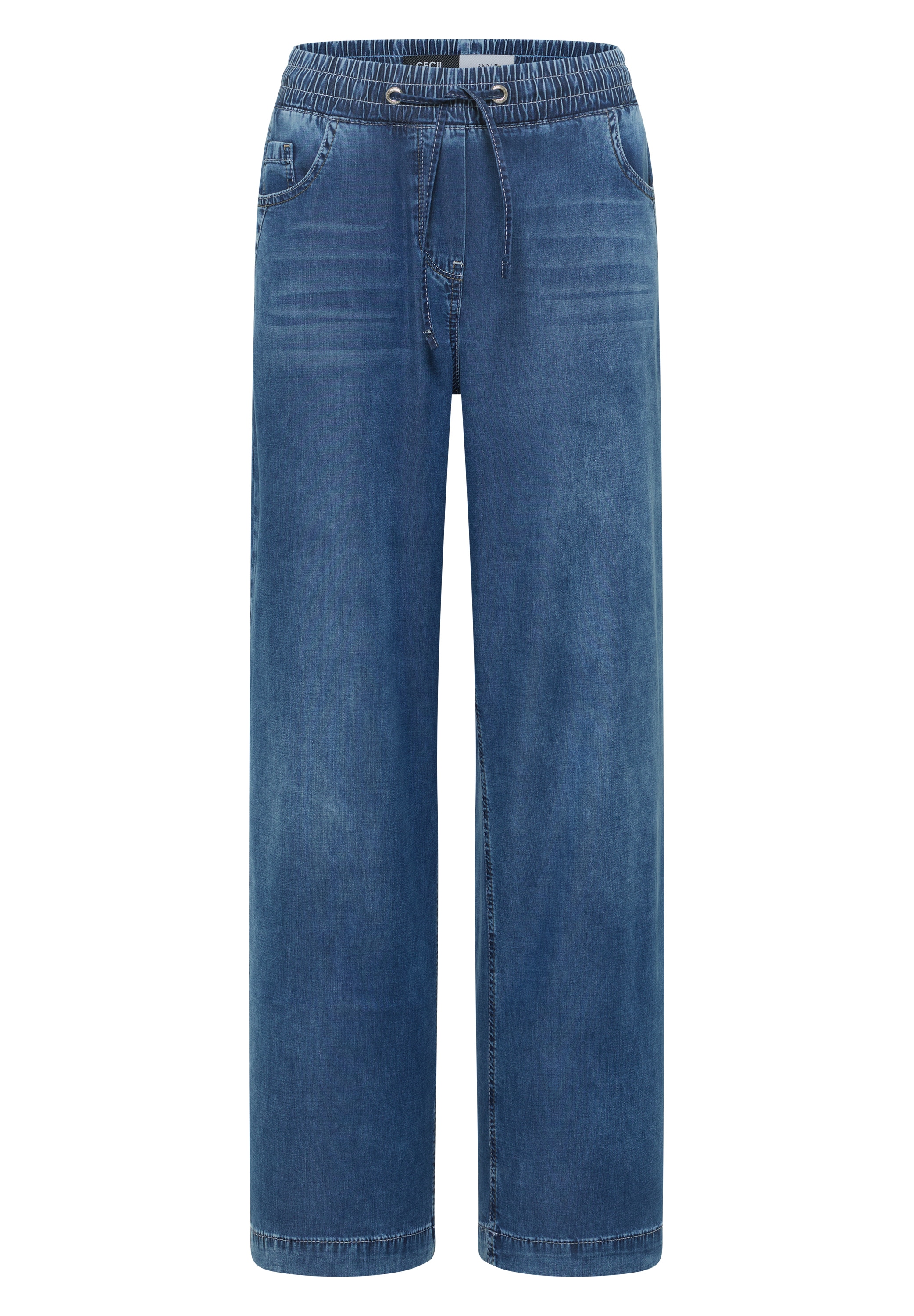 Cecil Loose-fit-Jeans »Style Neele« mit elastischem Bund und Kordelzug