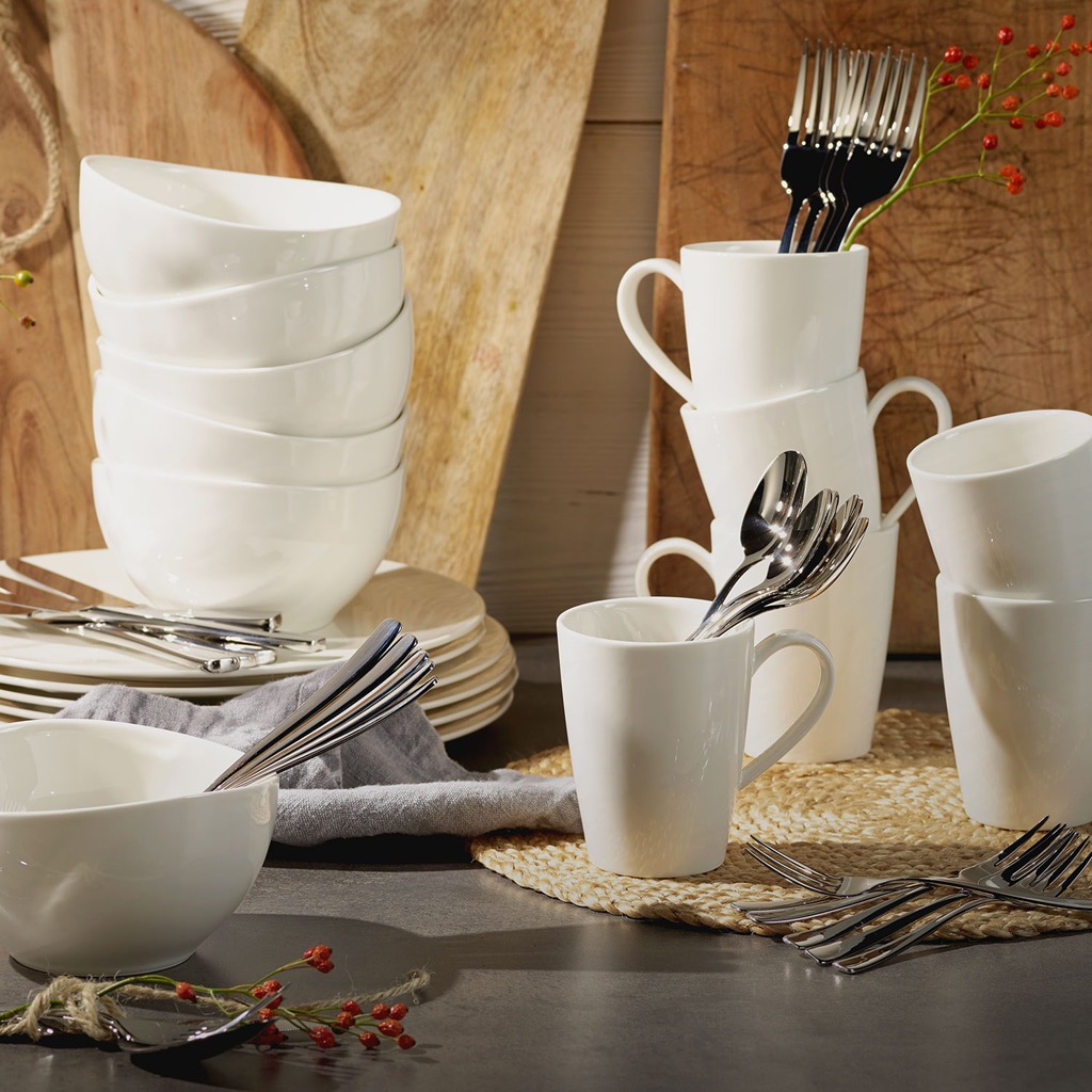 vivo Villeroy & Boch Group Besteck-Set »Voice Basic«, (Set, 30 tlg.), spülmaschinenfest