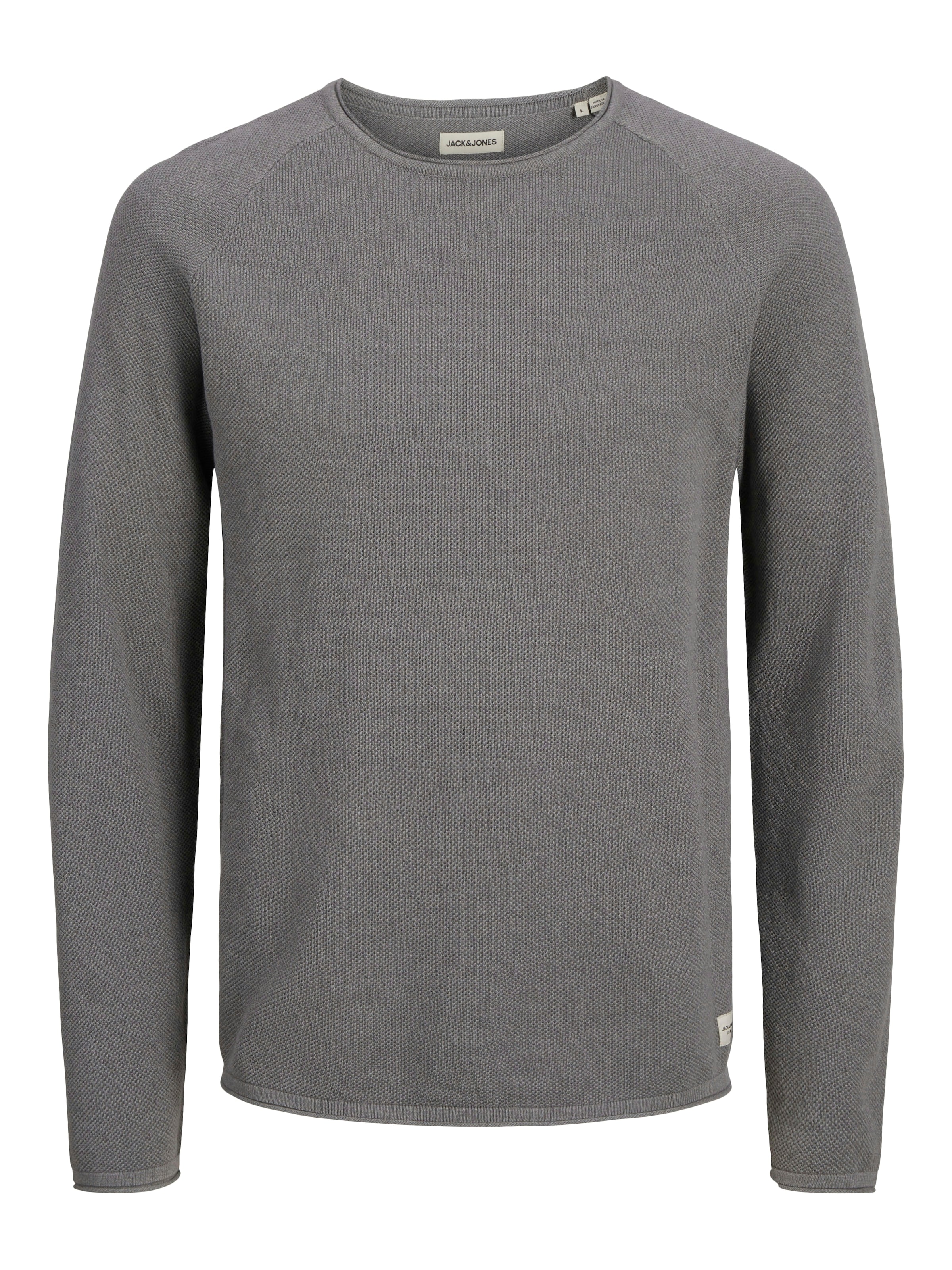 Jack & Jones Rundhalspullover »JJEHILL KNIT CREW NECK NOOS«, aus Strukturstrick