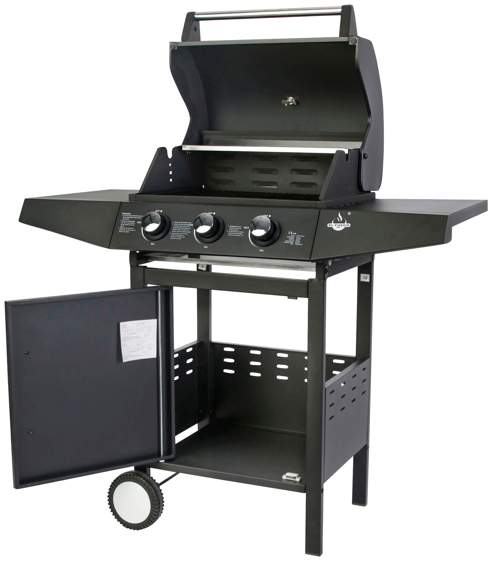 El Fuego Gasgrill »San Angelo«, BxTxH: 110x53x102 cm