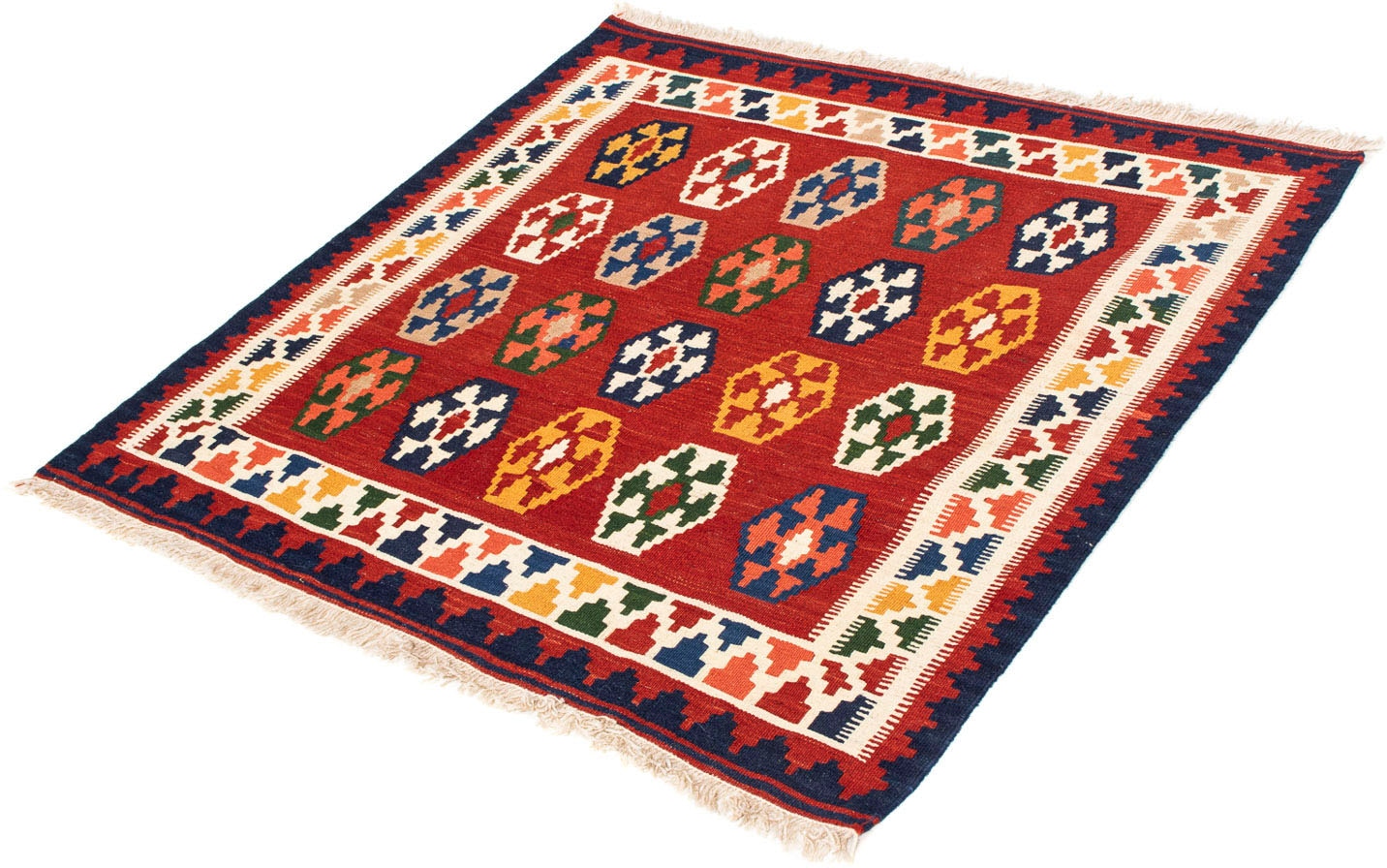 morgenland Wollteppich »Kelim - Oriental quadratisch - 96 x 95 cm - dunkelr günstig online kaufen