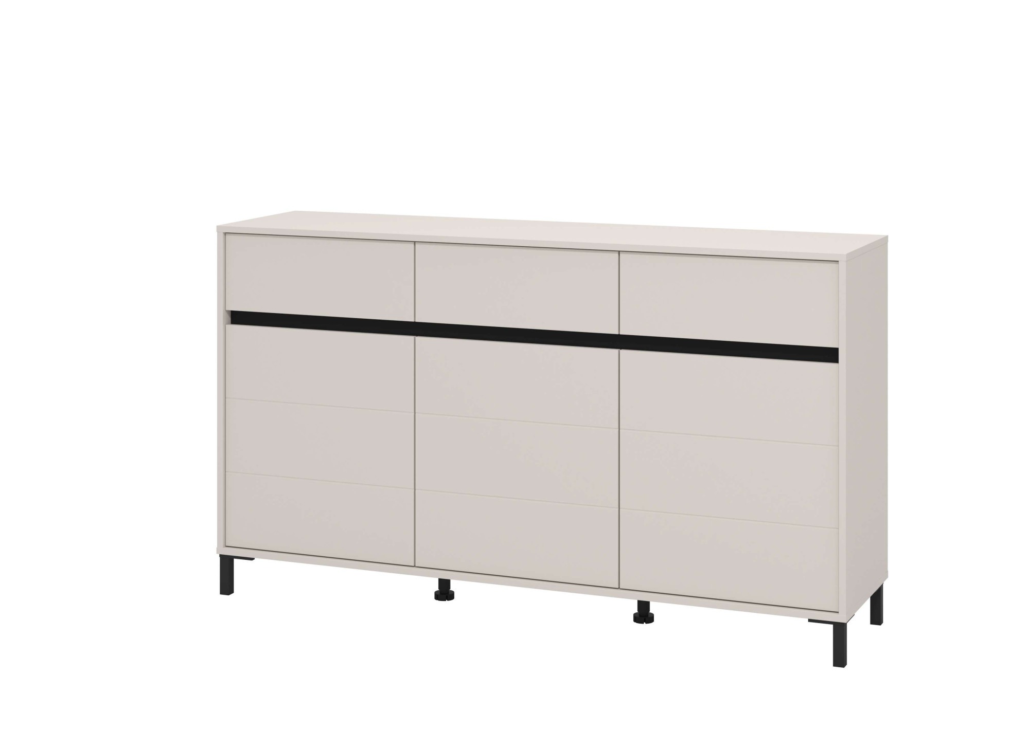 INOSIGN Sideboard »Marron, Kommode, vielseitig einsetzbar«, Breite 157 cm, mit 3 Schubladen, hinter je Tür 2 Fächer