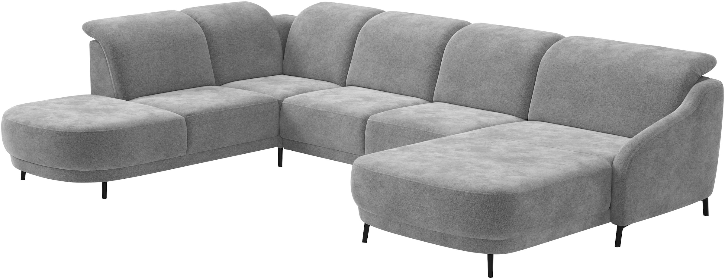 sit&more Wohnlandschaft »Blues U-Form«, inkl. Kopfteilverstellung, wahlweise mit Klapptisch und USB