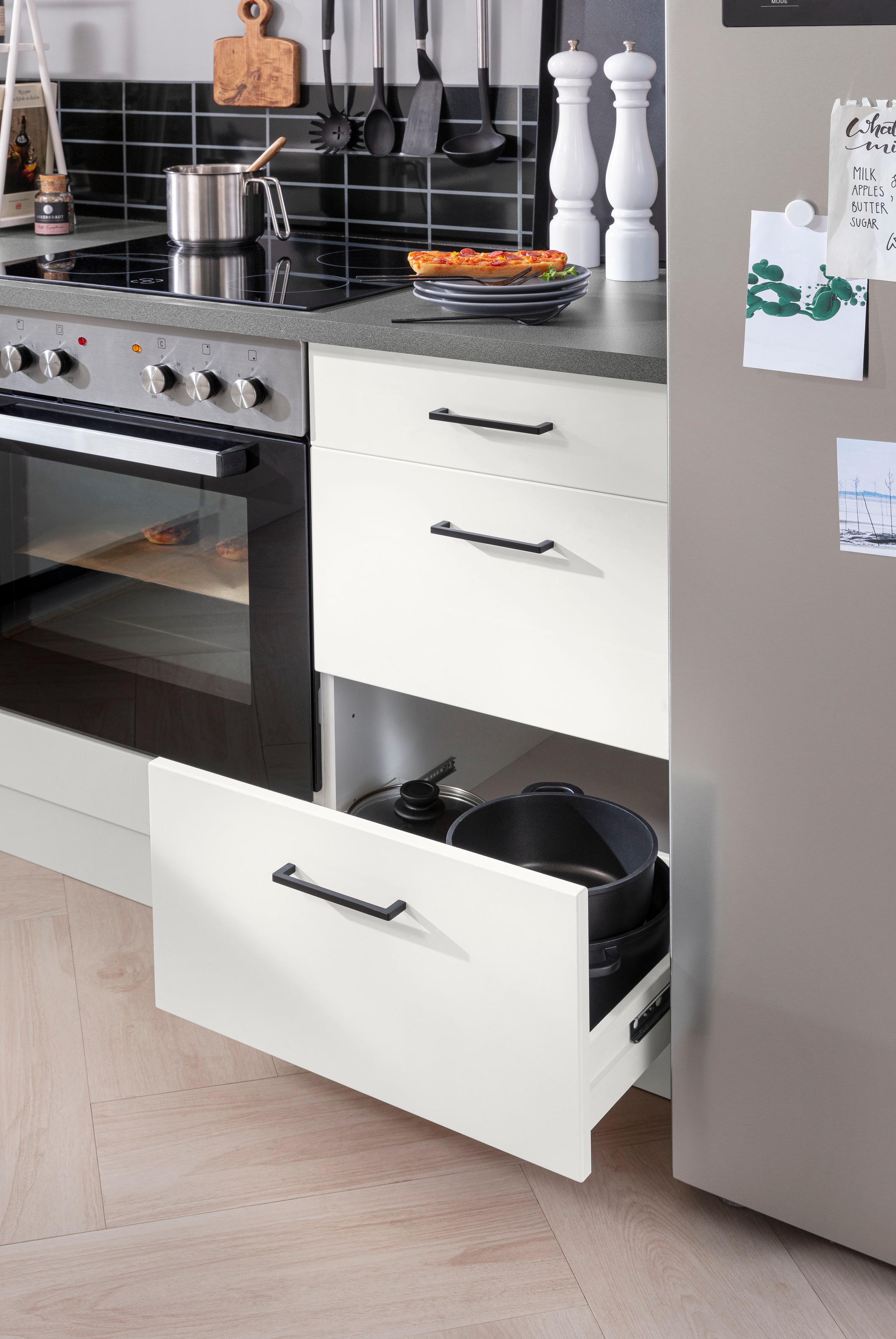 KOCHSTATION Winkelküche »KS-Trier«, mit E-Geräten, Stellbreite 220/220 cm