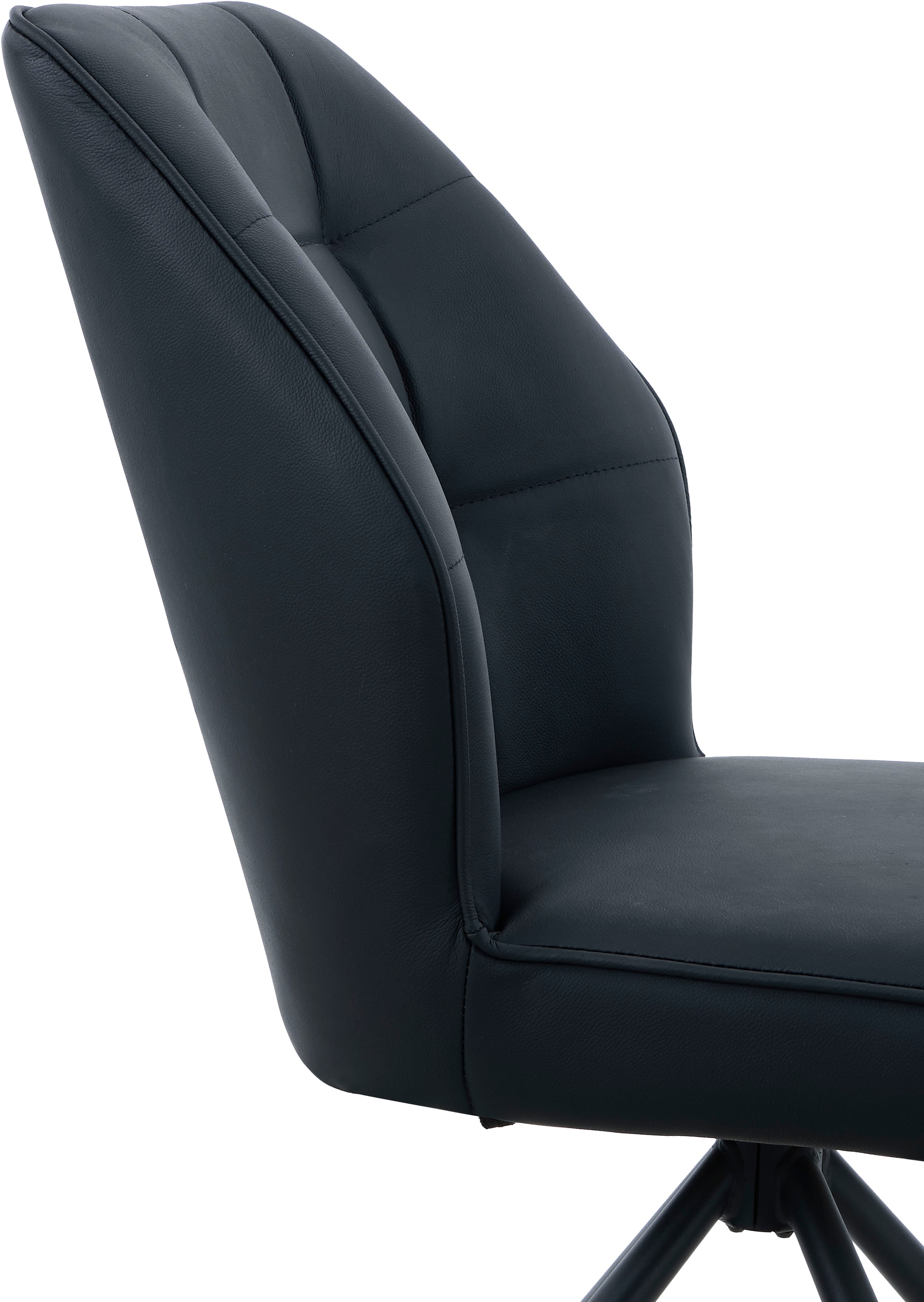 HELA 4-Fußstuhl »BRAGA« () 1 Stk.XL Sitzbreite, 360° drehbar mit Auto-Return, Echtleder
