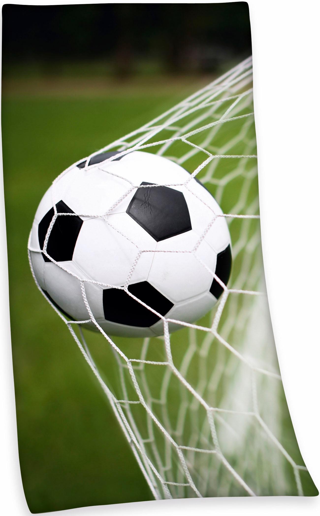 Herding Badetuch »Fußball«, (1 St., Badetuch 75 x 150 cm), mit Fußballmotiv