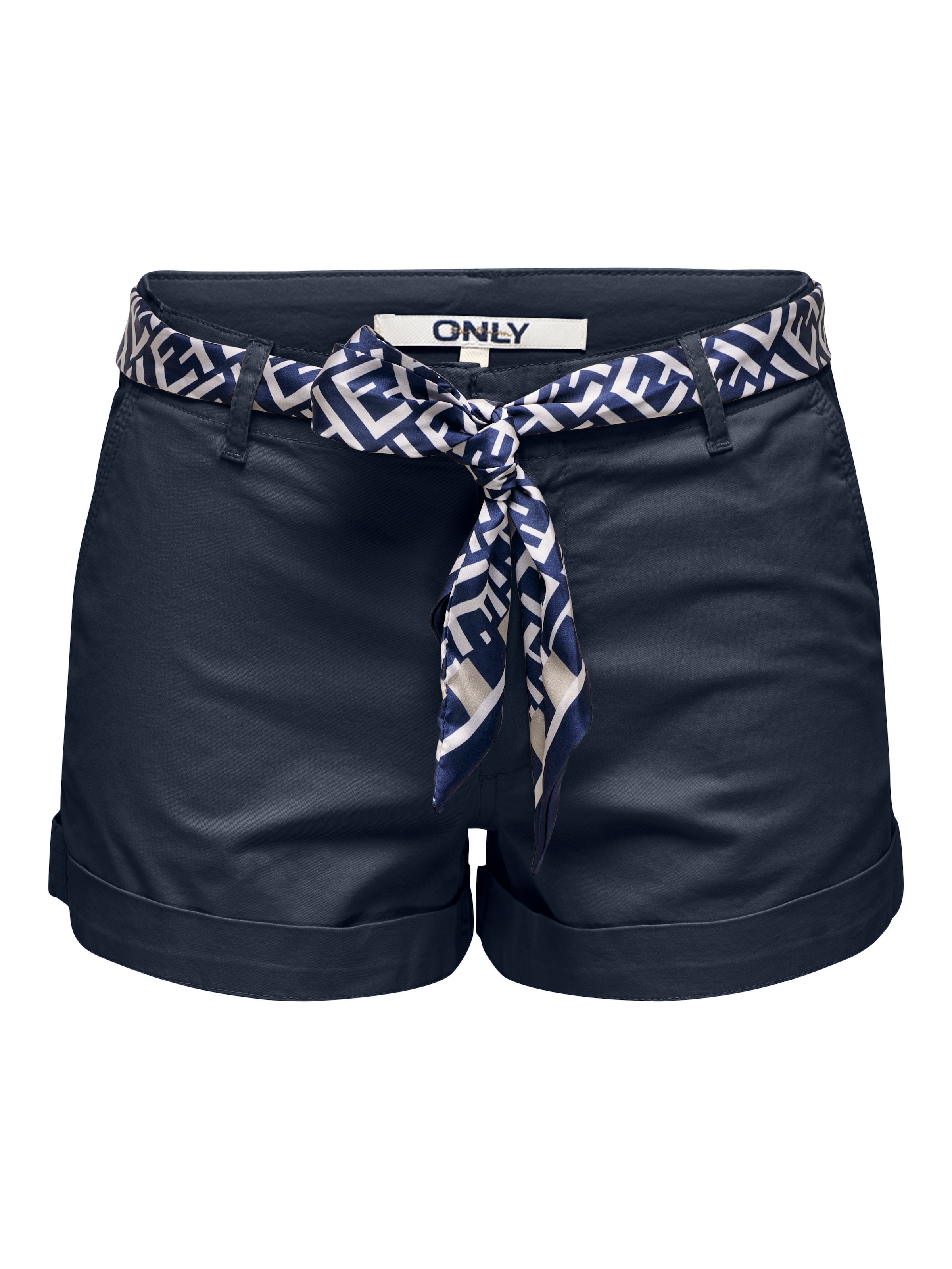 ONLY Chinoshorts »ONLEVELYN MW NEW BELT CHINO SHORTS PNT«, inkl. Bindeband als Gürtel